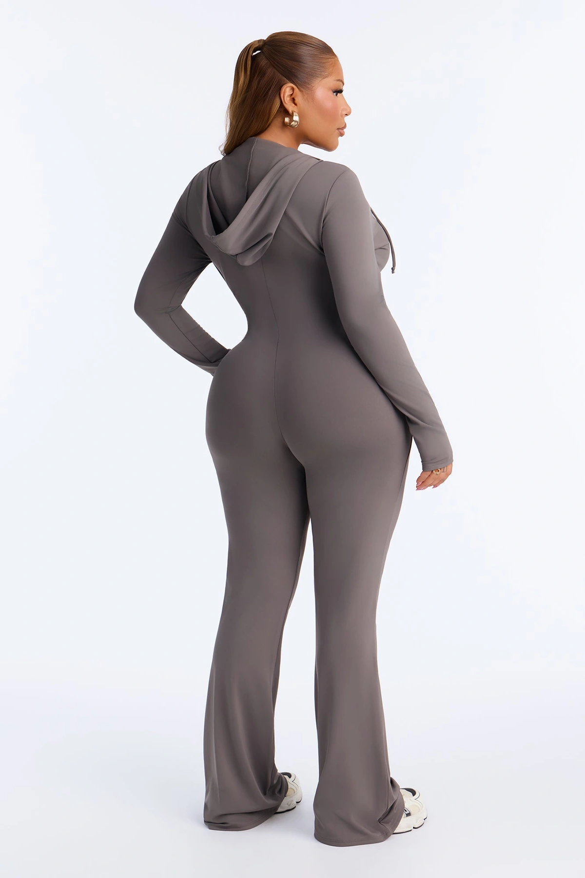 Luna Zip Up Jumpsuit - Charcoal — Cinzento-escuro
