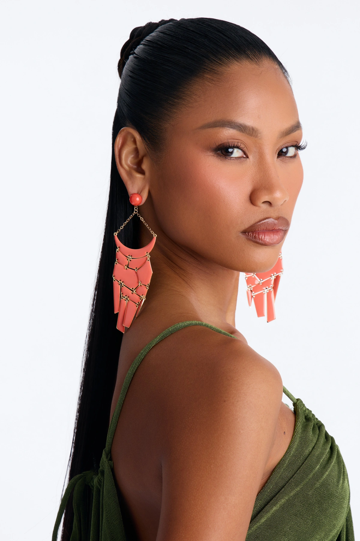 Sweet Cover Drop Earrings - Orange — Laranja