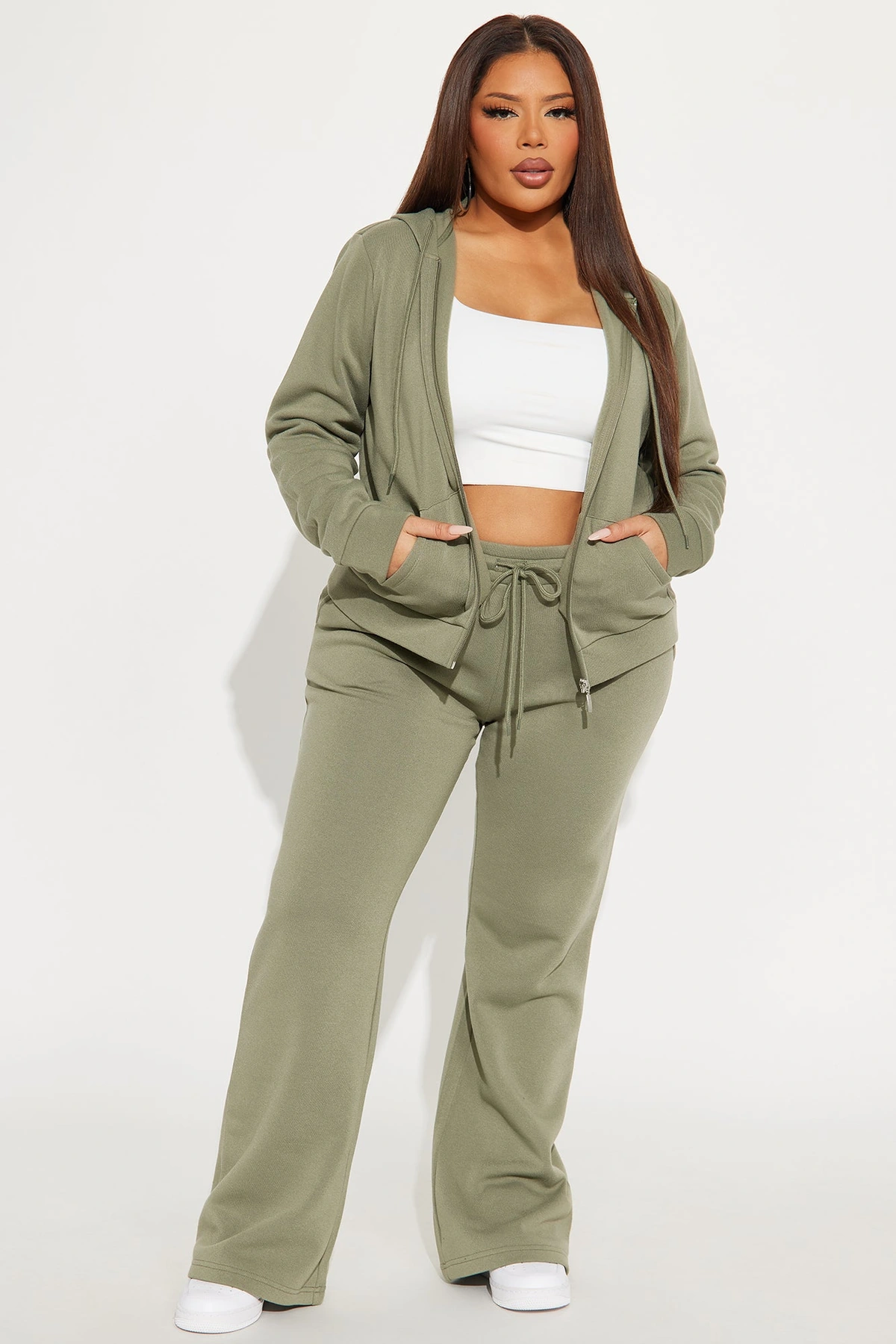 Candace Lounge Set - Olive — Verde-azeitona