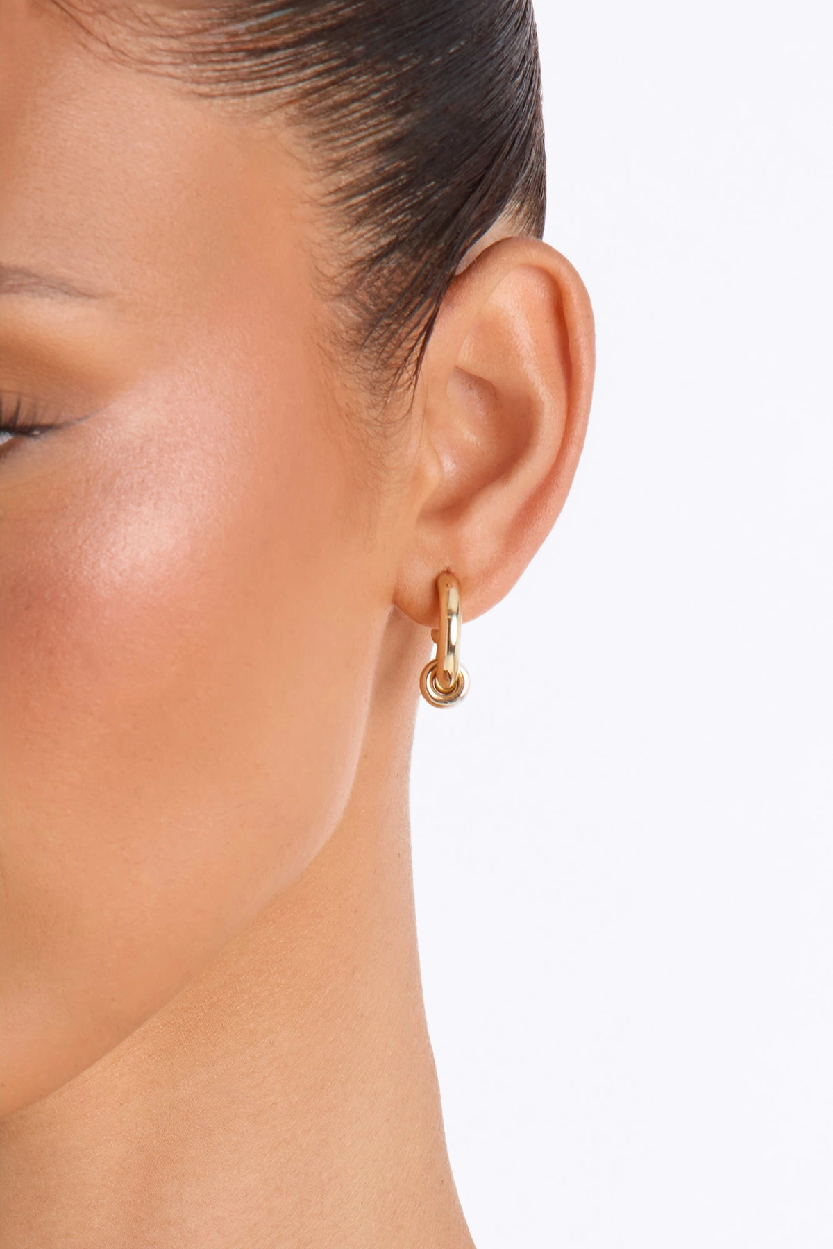 Be Around You Hoop Earrings - Gold — Dourado