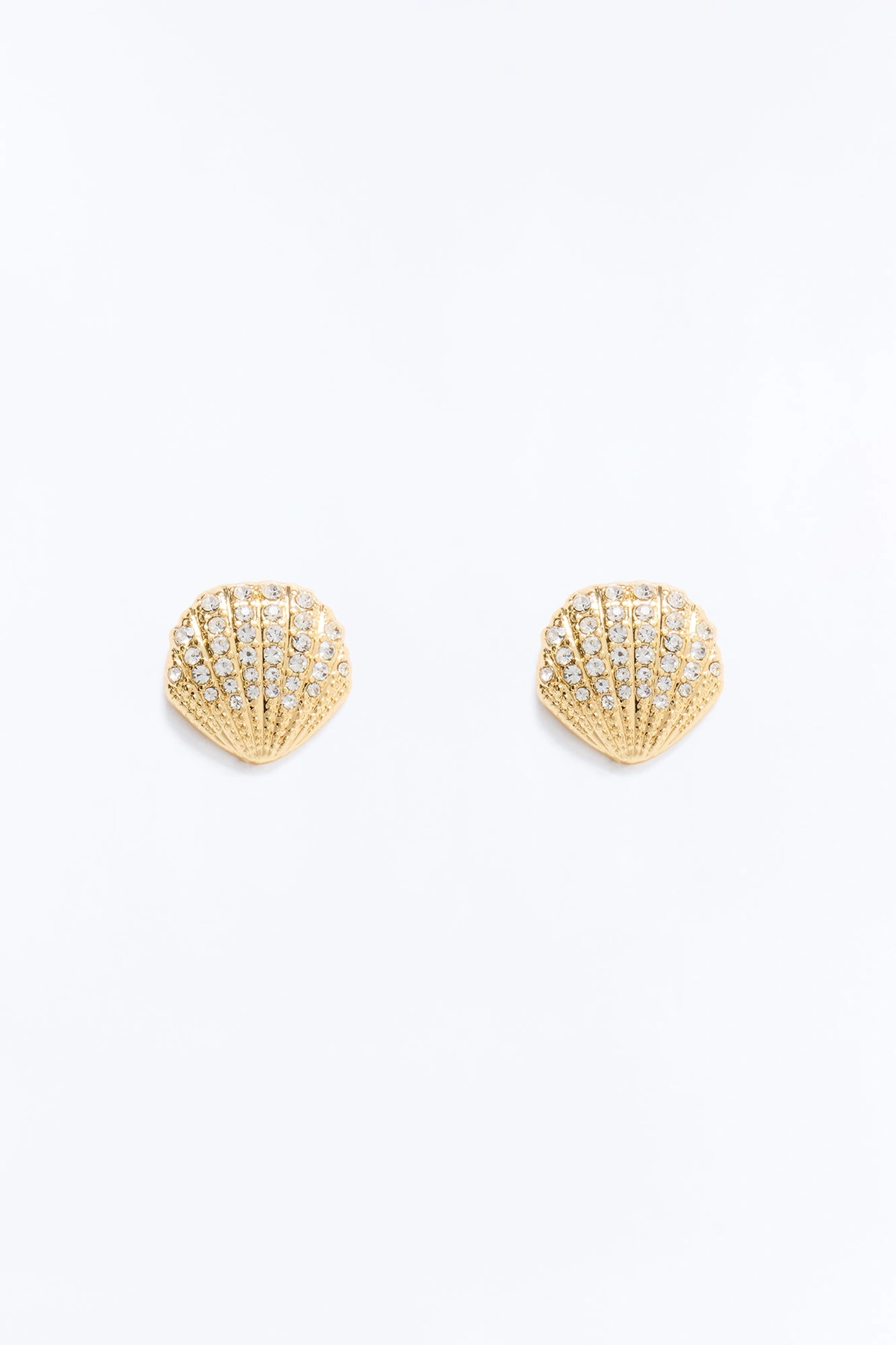 Mermaid Gems Stud Earrings - Gold — Dourado