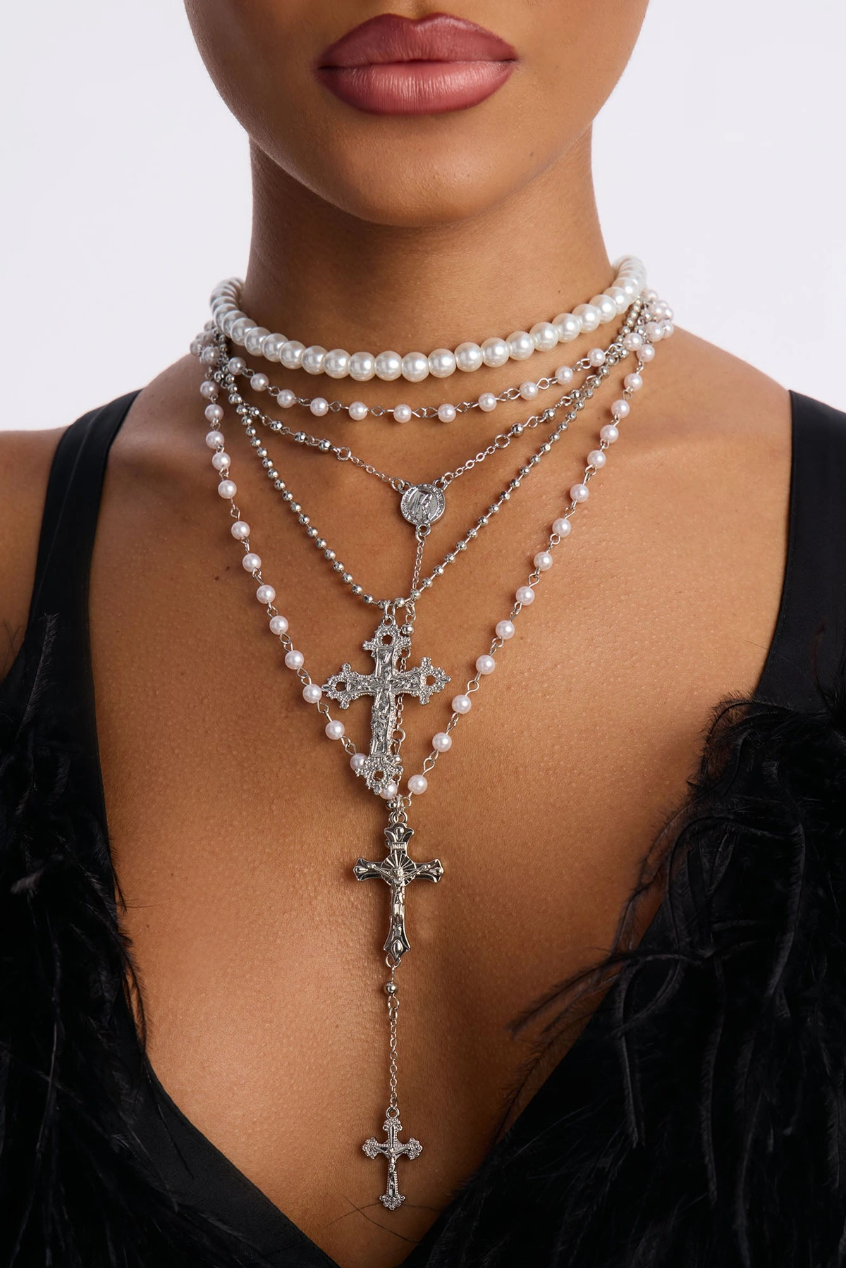 Closer To Heaven Layered Necklace - Silver — Prateado