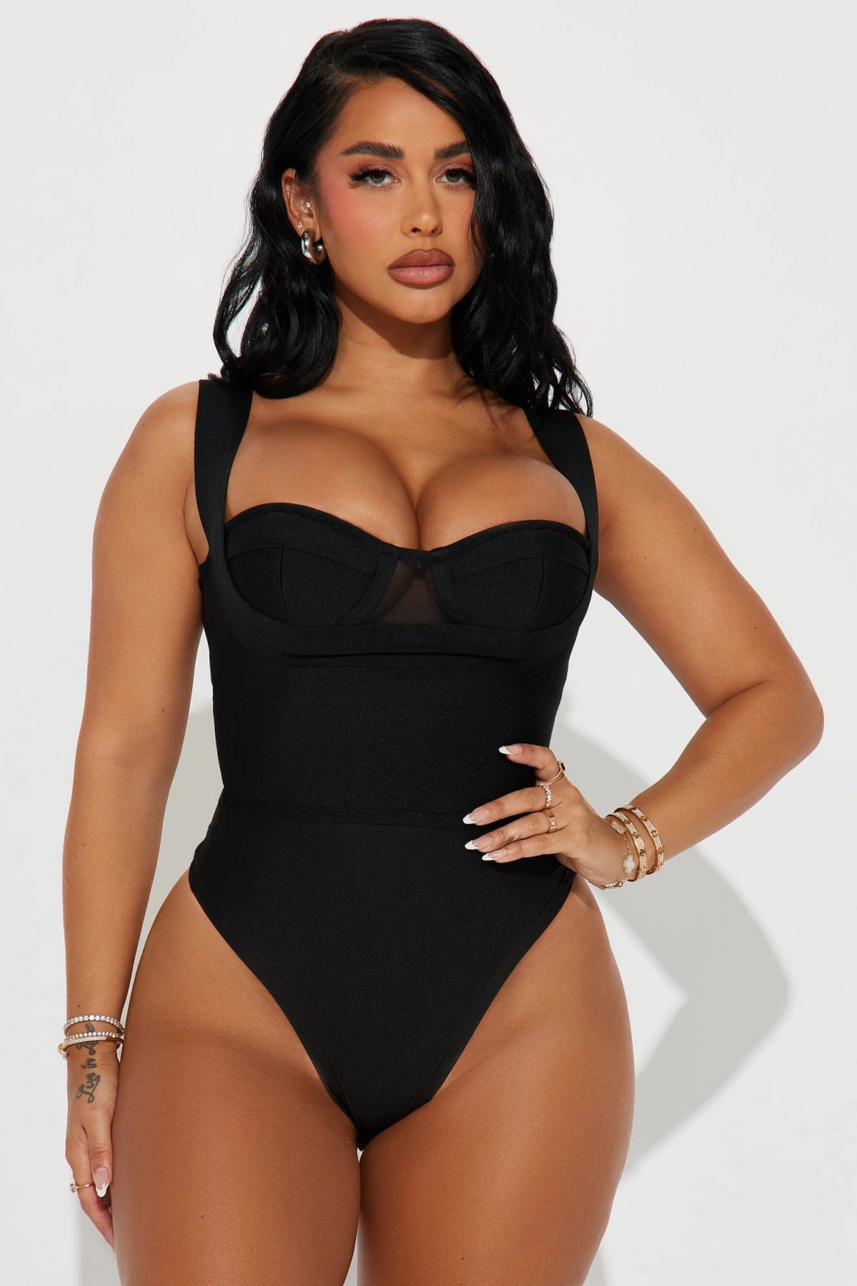 My Revenge Bandage Bodysuit - Black — Preto