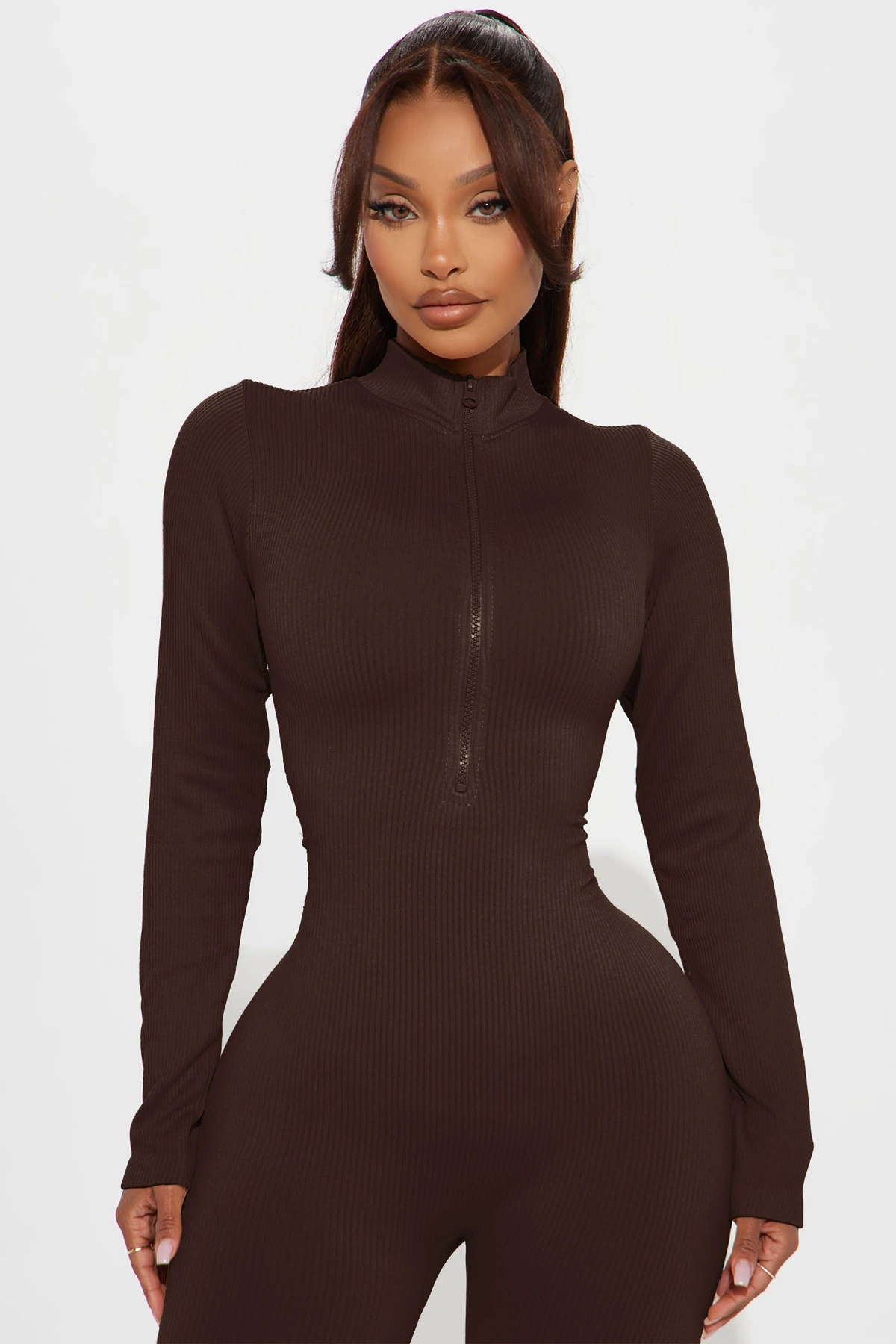 Chloe Seamless Jumpsuit - Chocolate — Chocolate