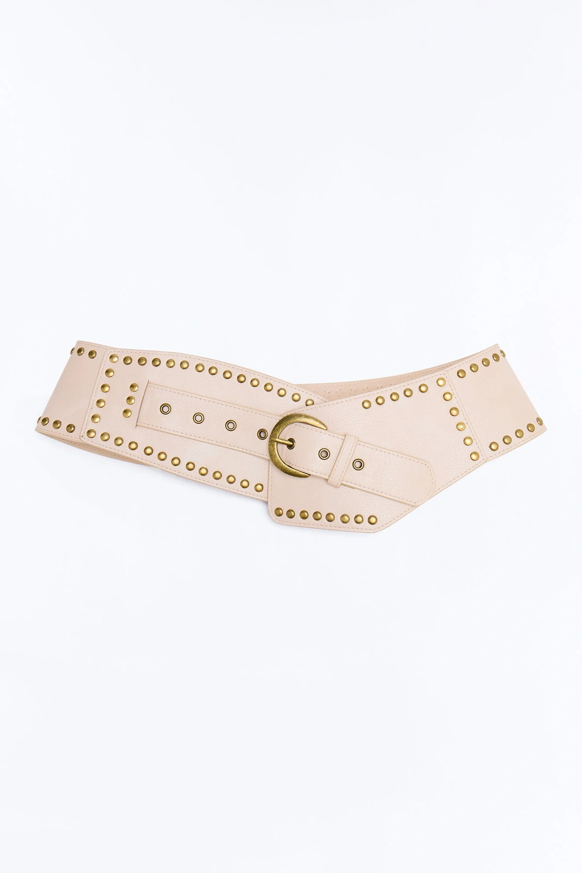 Stay Right Here Faux Leather Wide Belt - Ivory — Marfim