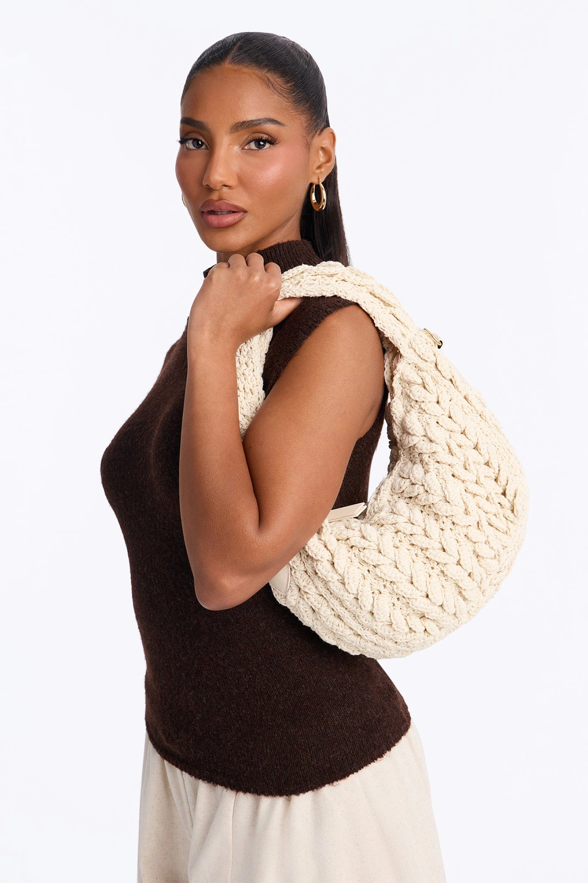 Knit Dreams Crochet Bag - Ivory — Marfim