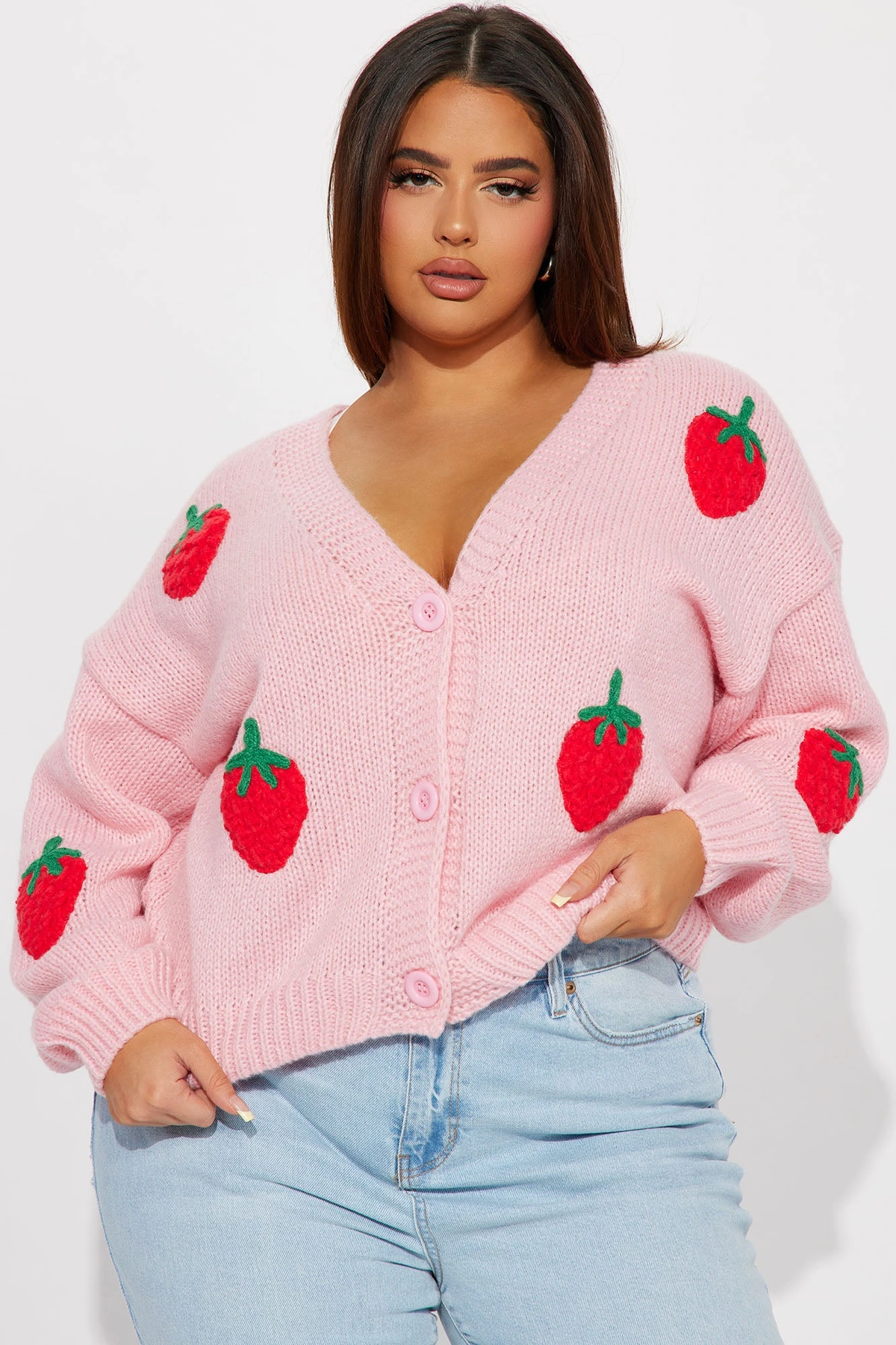 Berry Sweet Strawberry Cardigan - Pink — Rosa