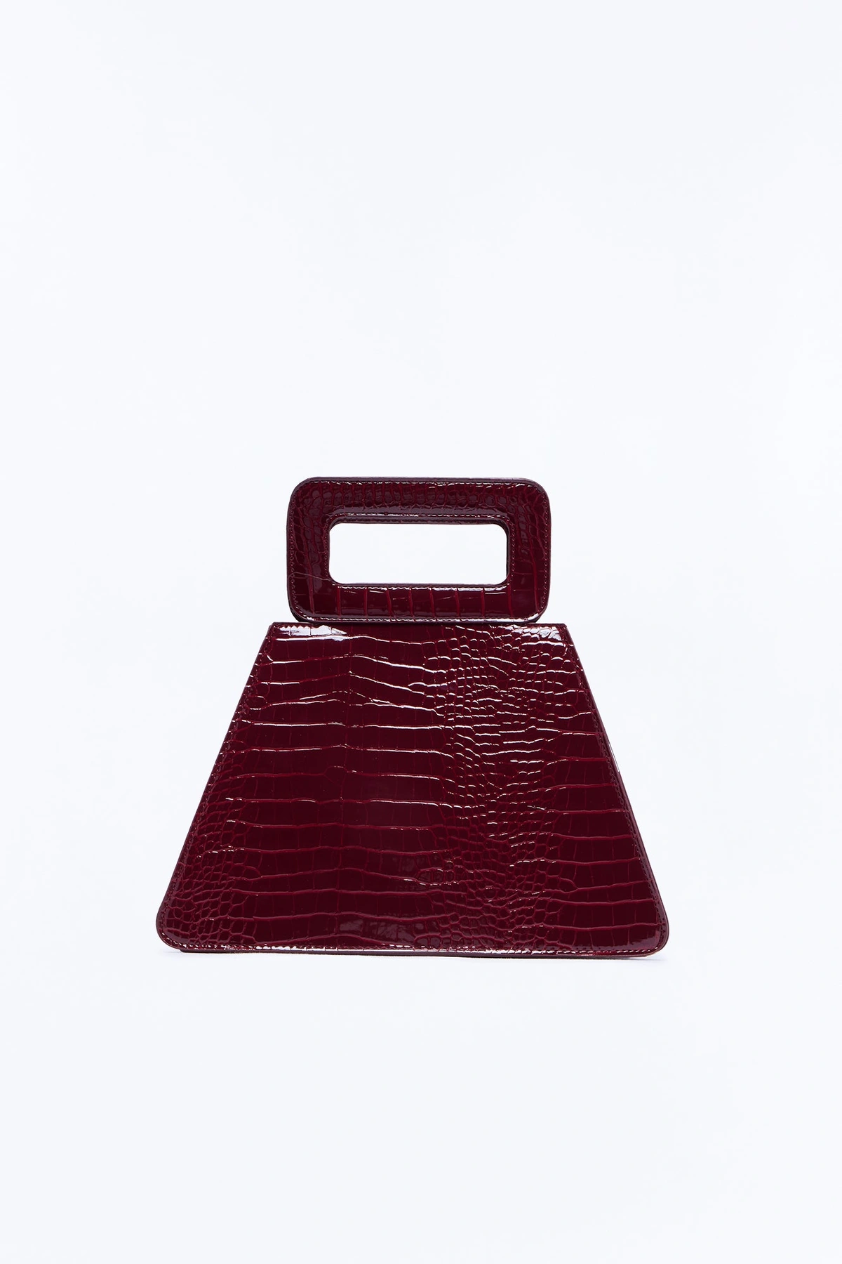 Peak Appeal Faux Leather Satchel Handbag - Burgundy — Bordô