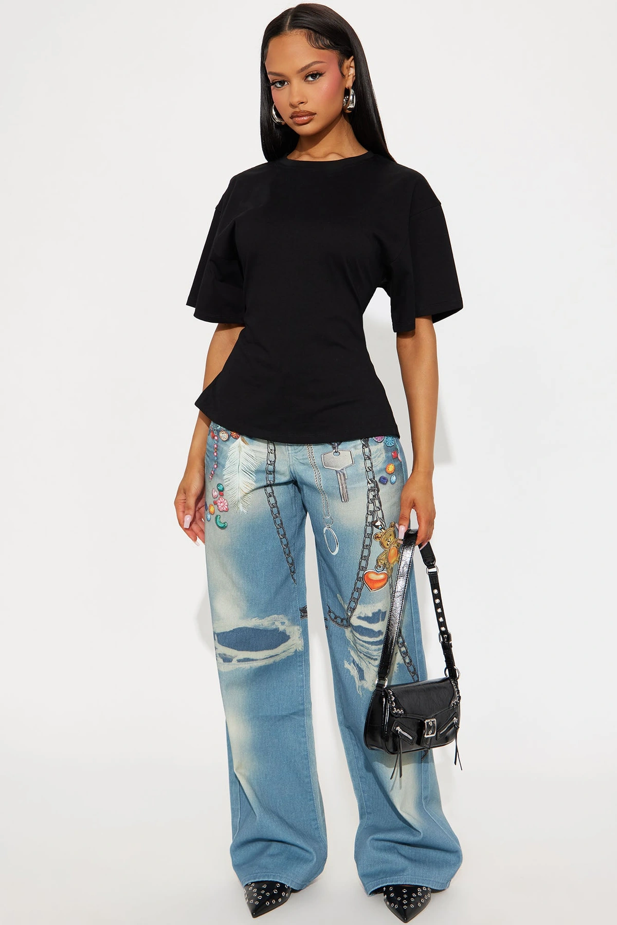 Jayden Fitted T-Shirt - Black — Preto
