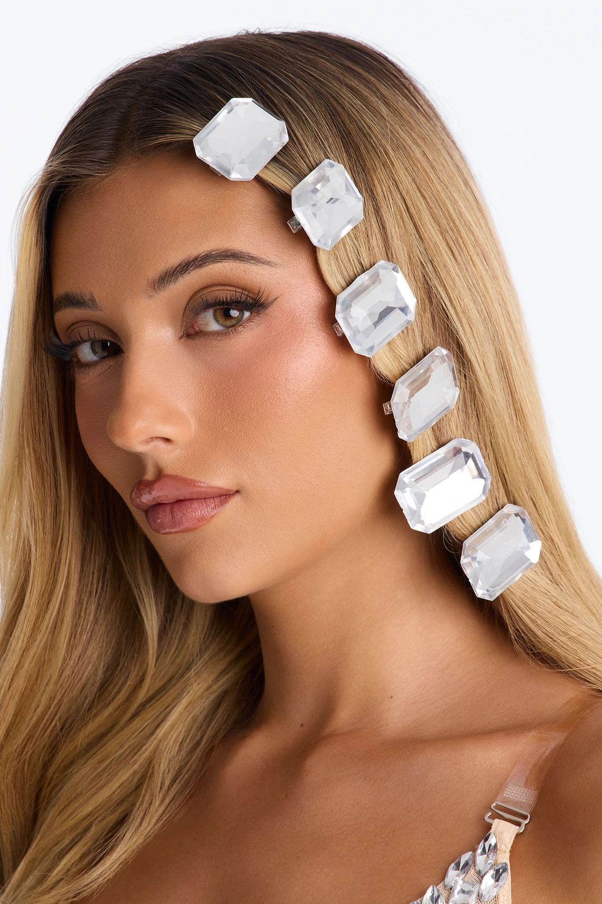 Raindrops In My Hair 10 Piece Hair Clip Set - Silver — Prateado