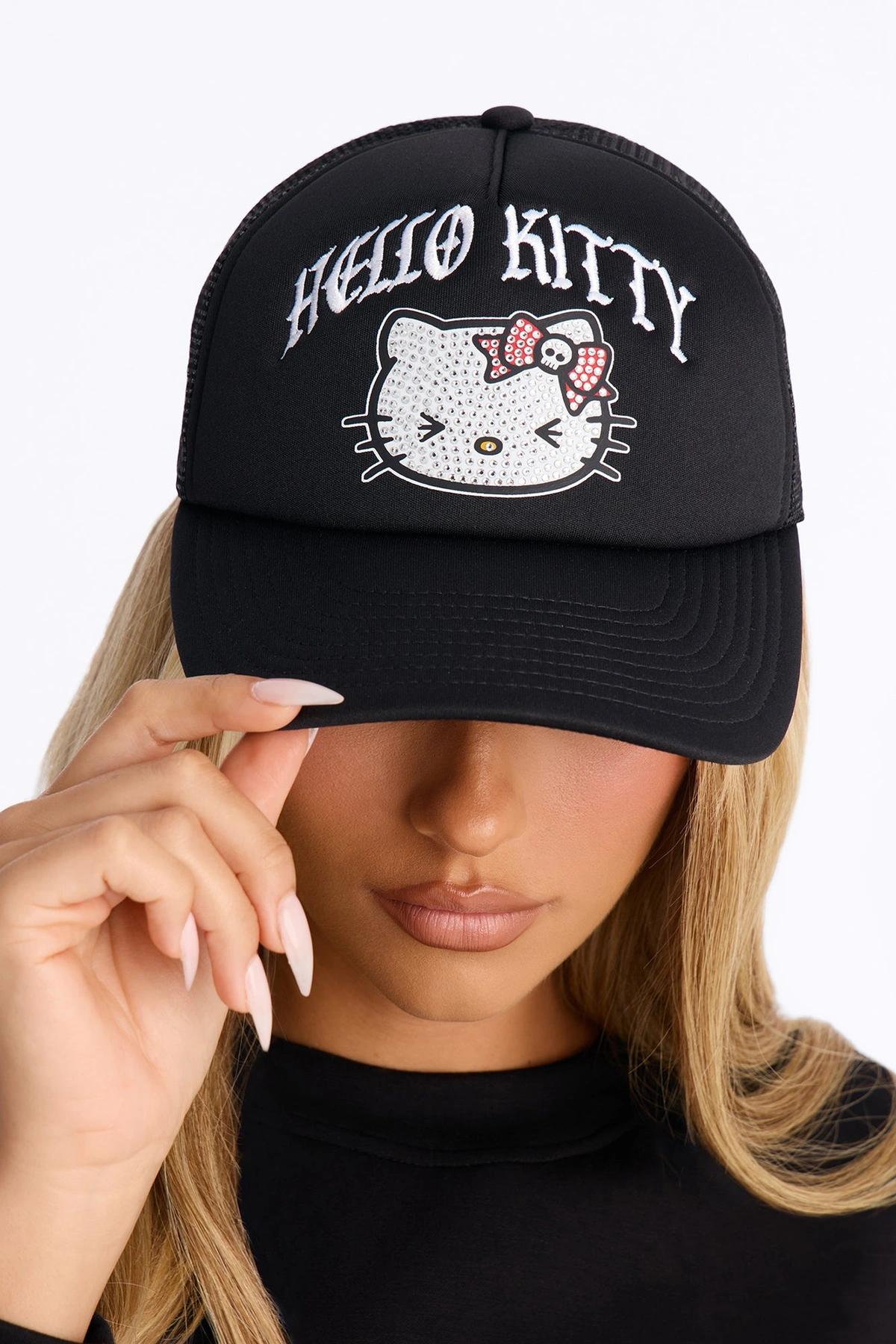 Hello Kitty Trucker Hat - Black/combo — Preto/combinação