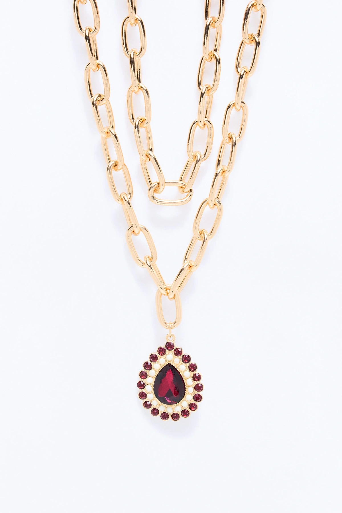 Drop Dead Gorgeous Layered Necklace - Gold/combo — Dourado/combinação