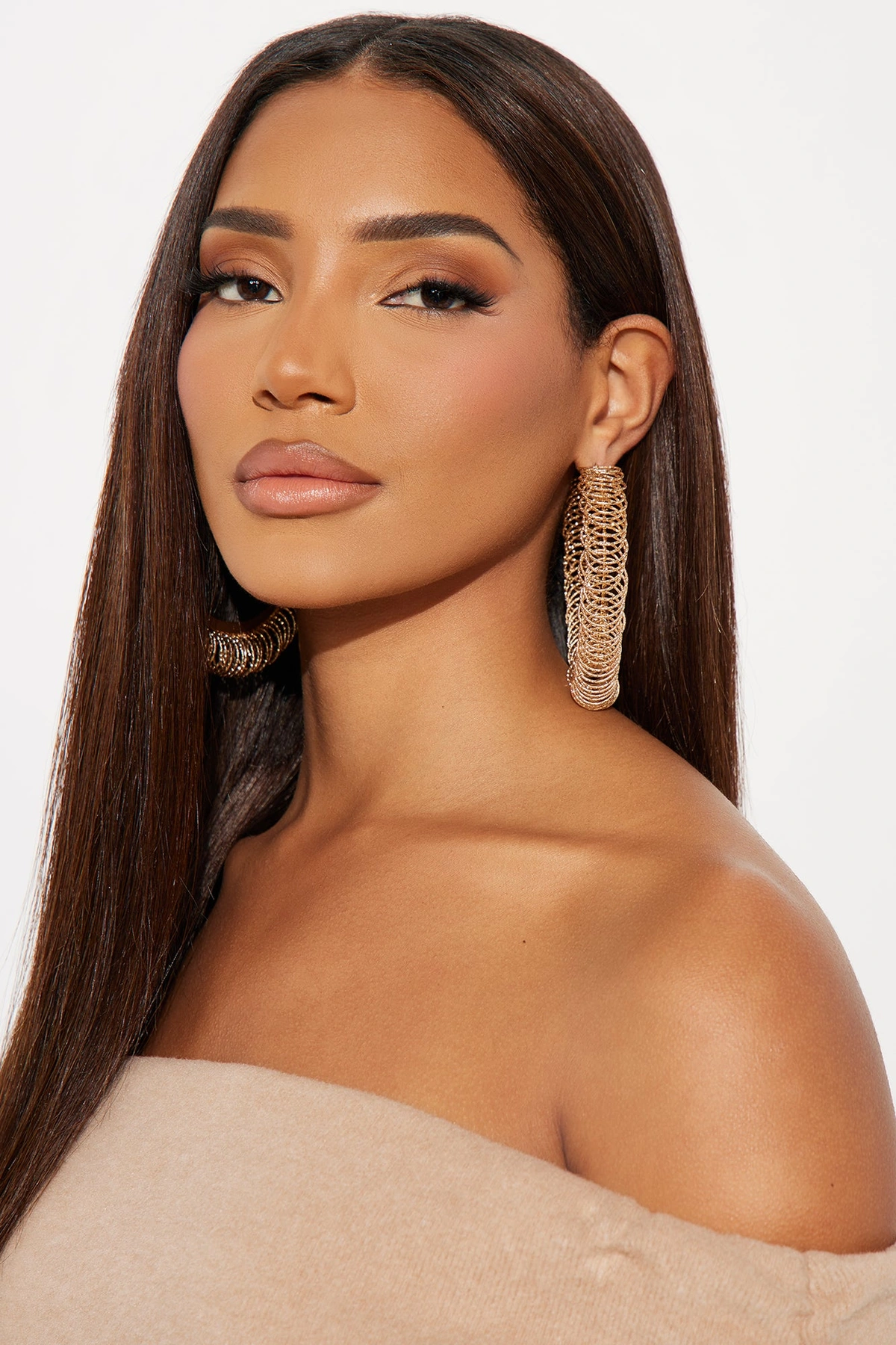 Dessert Sun Hoop Earrings - Gold — Dourado