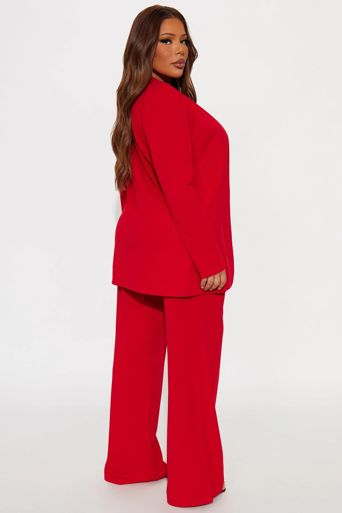 Payin' It Forward Wide Leg Pant Set - Red — Vermelho