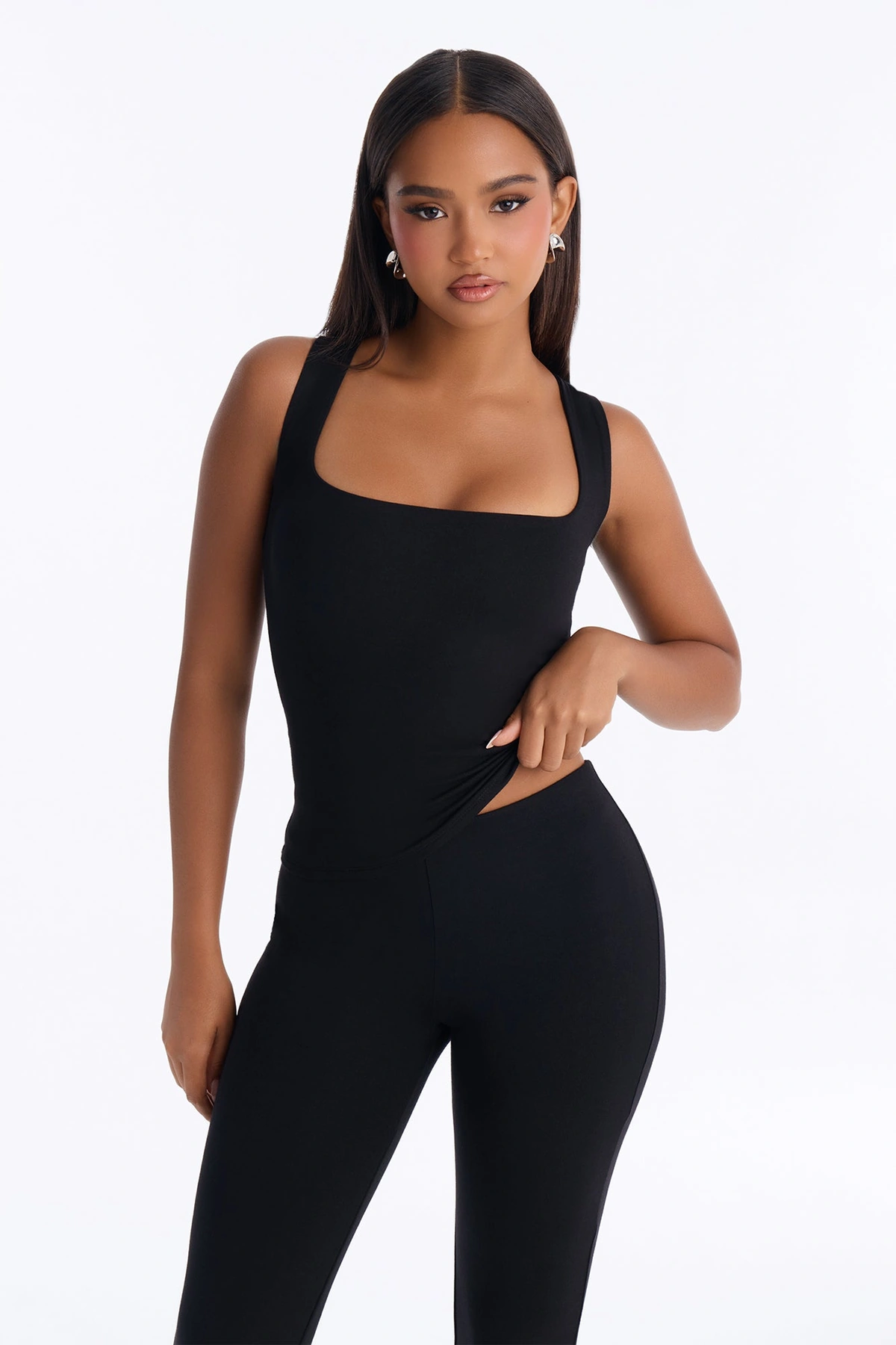 Justine Premium Modal Tank Top - Black — Preto