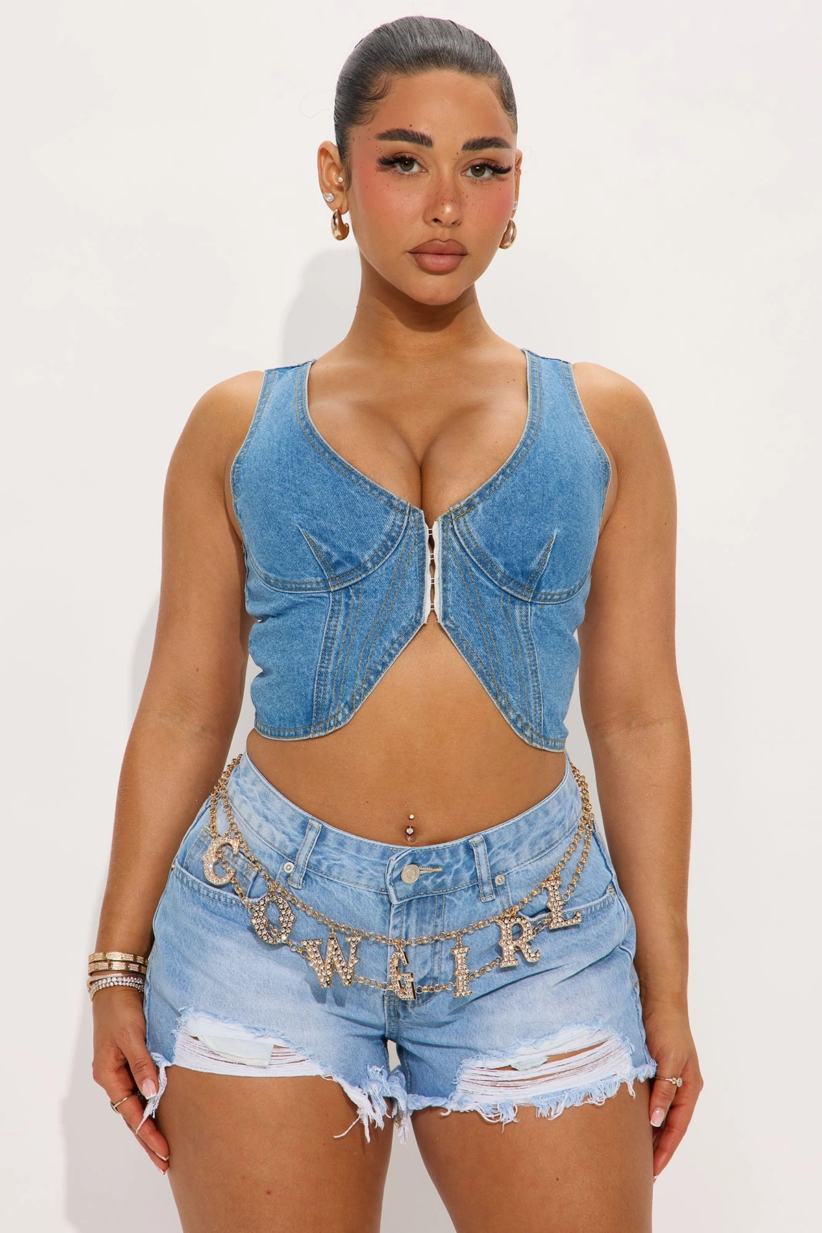 Cowgirls Do It Better Chain Belt - Gold — Dourado