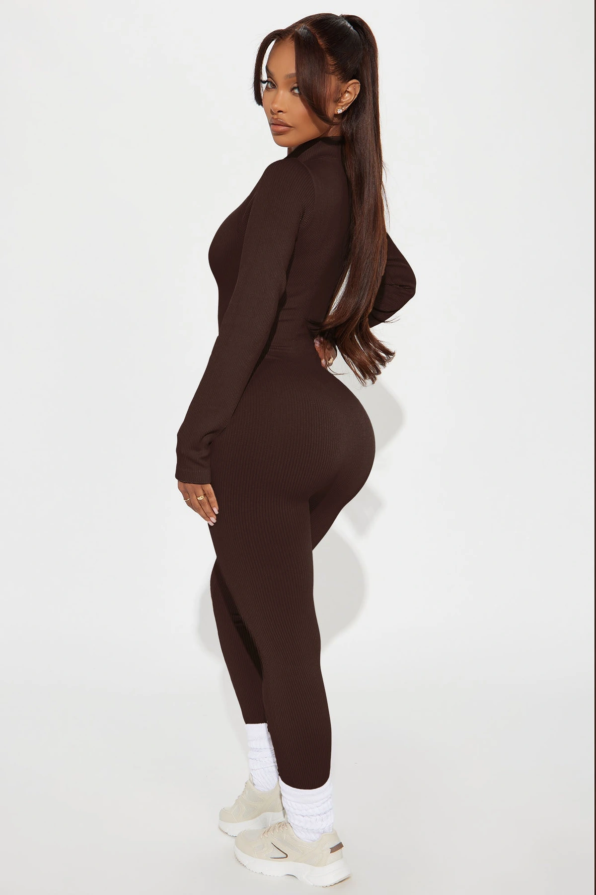 Chloe Seamless Jumpsuit - Chocolate — Chocolate