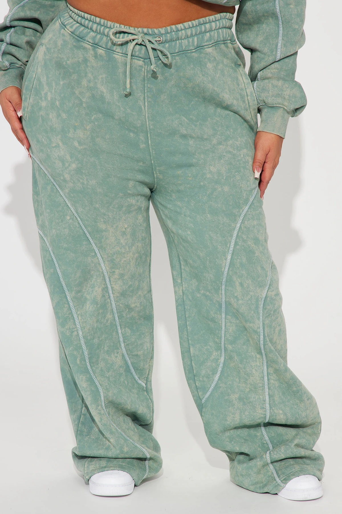 Norah Washed Lounge Pant - Sage — Verde-sálvia