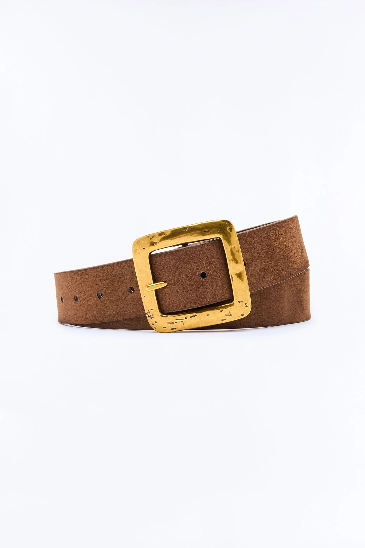 Vintage Dreams Faux Suede Belt - Brown — Castanho
