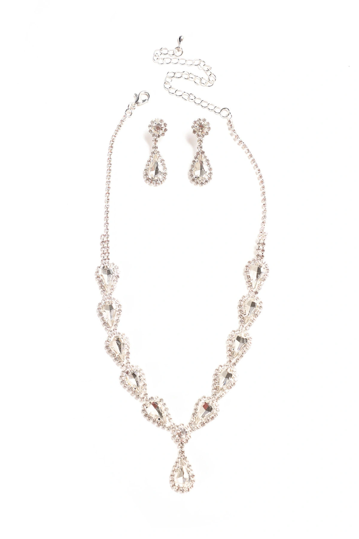 Guest Of Honor Necklace And Earring Set - Silver — Prateado