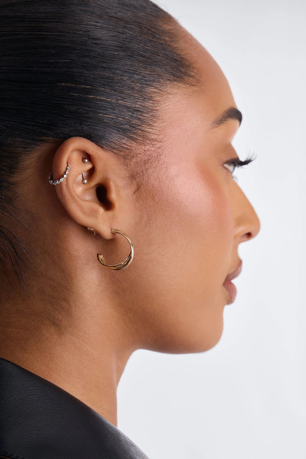 Gentle Shine 5 Pair Earring Set - Gold — Dourado