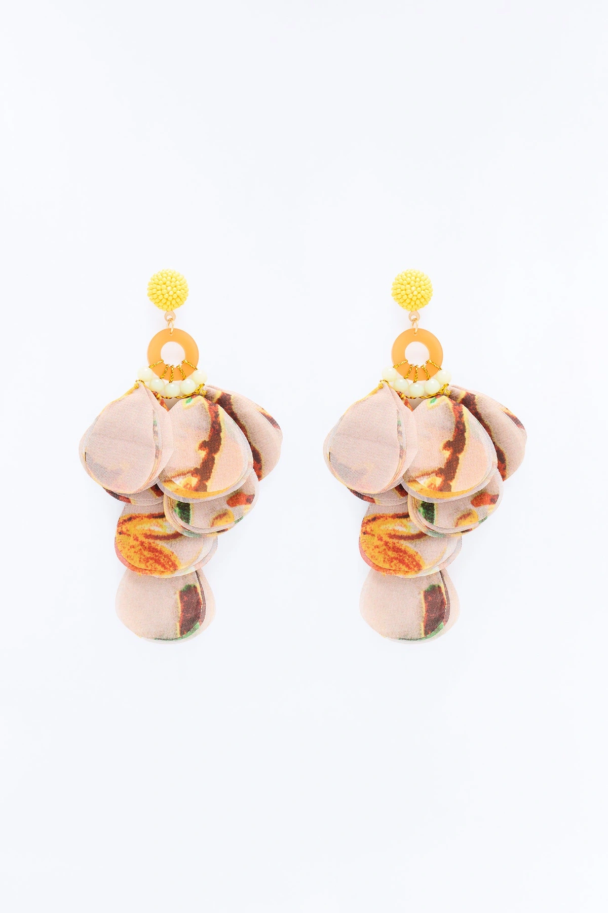 Frill Twirl Earrings - Taupe/combo — Bege acinzentado/combinação