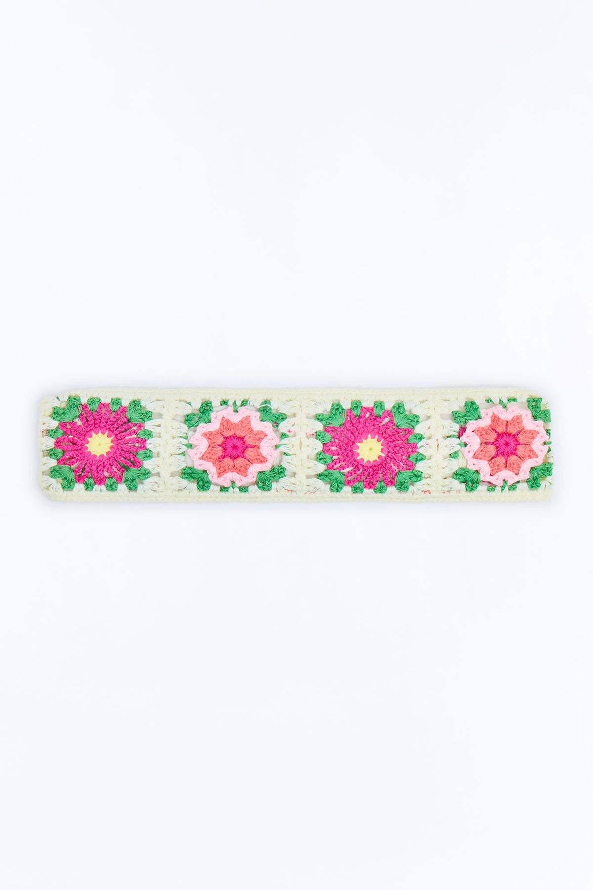 Flowers In My Hair Crochet Headband - Pink/combo — Rosa/combinação