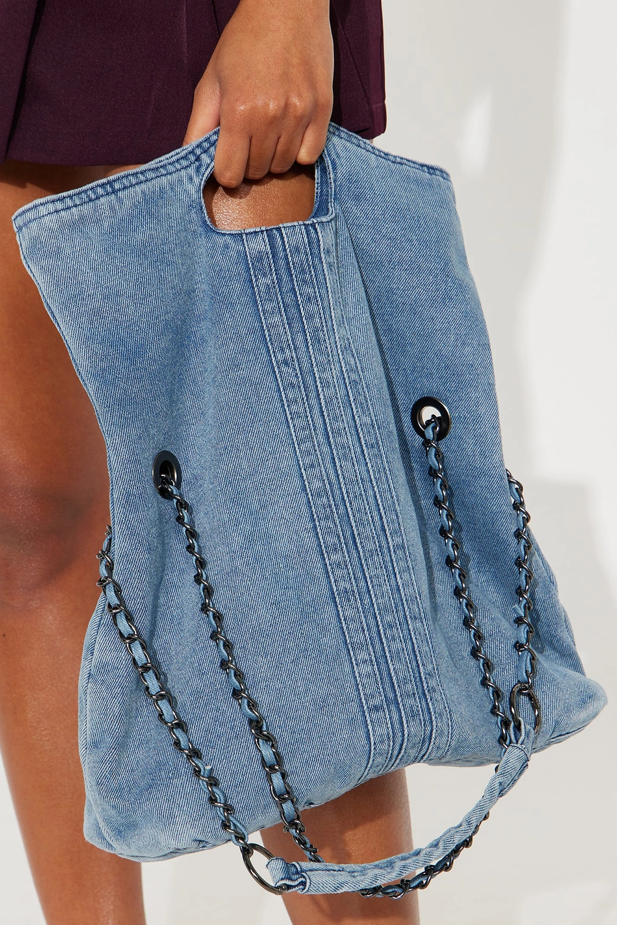 Out With The Girls Denim Shoulder Bag - Denim — Ganga