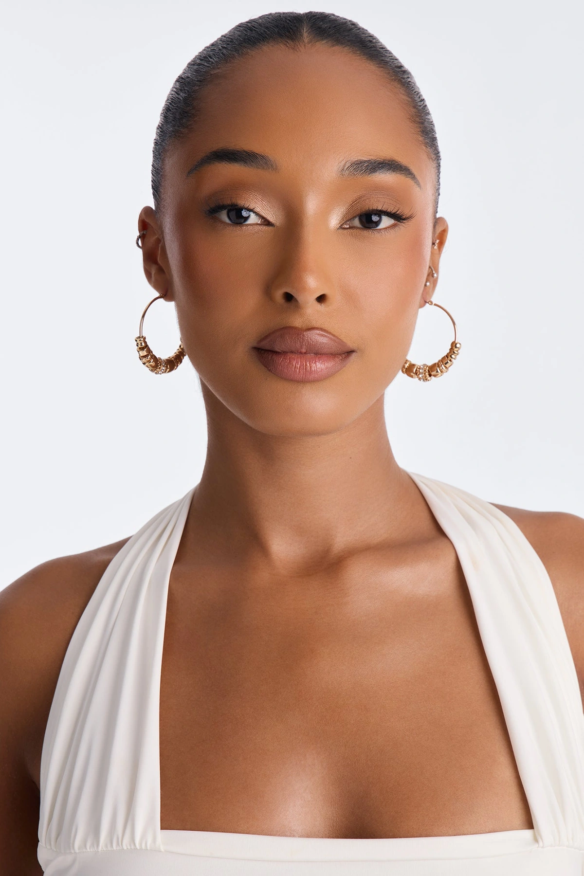 Rock With You Hoop Earrings - Gold — Dourado
