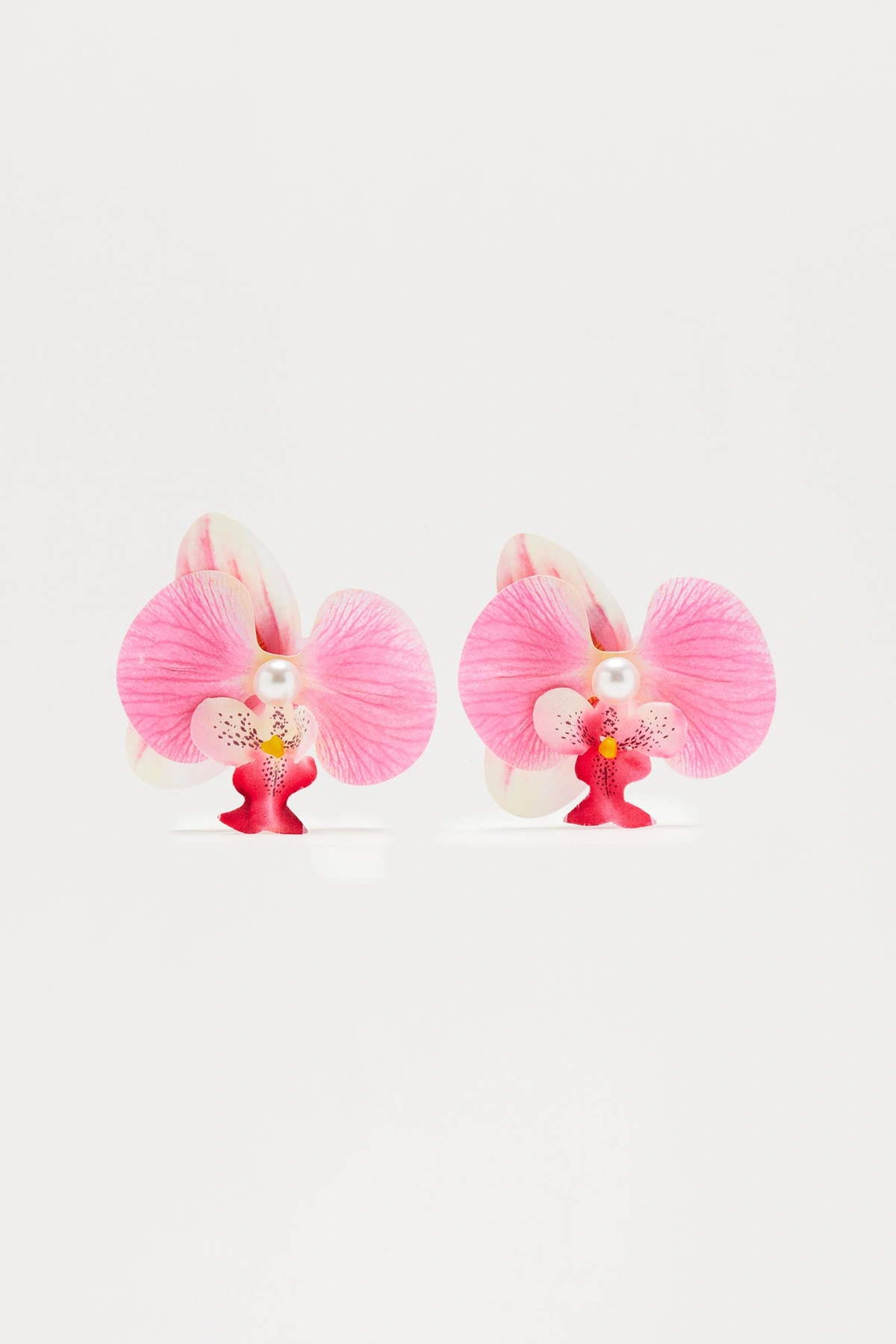 Orchid 2 Piece Shoe Clips - White/Pink — Branco/Rosa