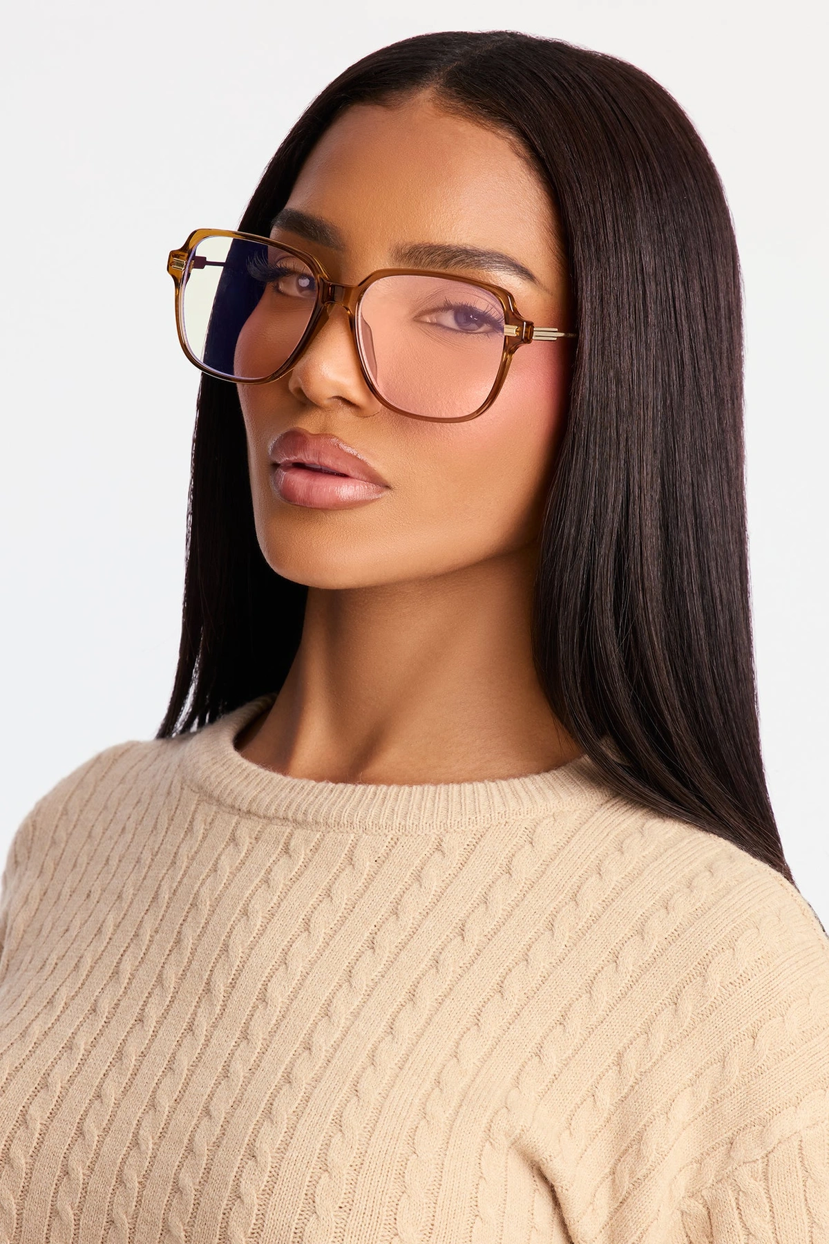 Office Hours Blue Light Glasses - Gold/Yellow — Dourado/Amarelo