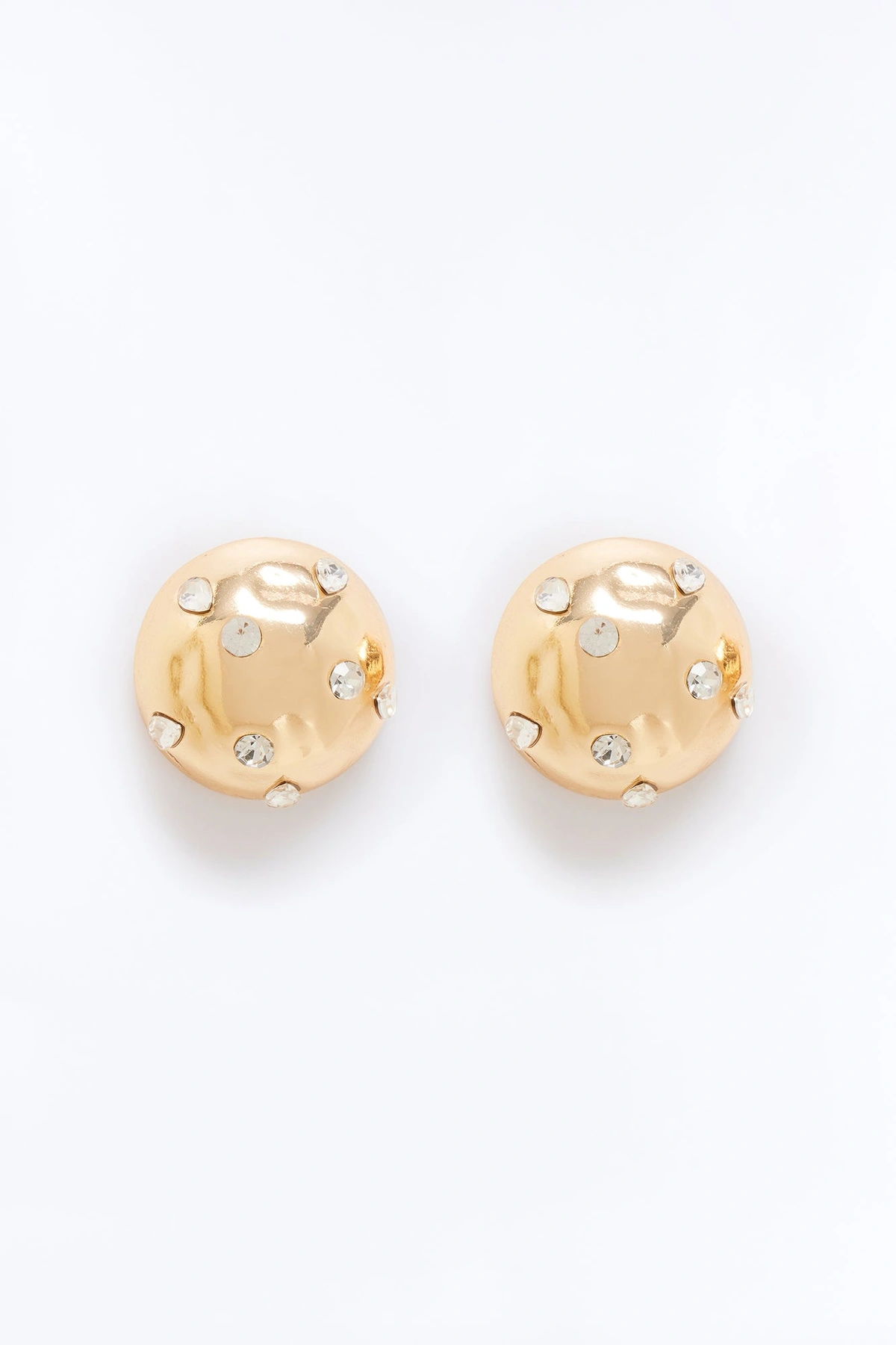Moon Rocks Stud Earrings - Gold — Dourado