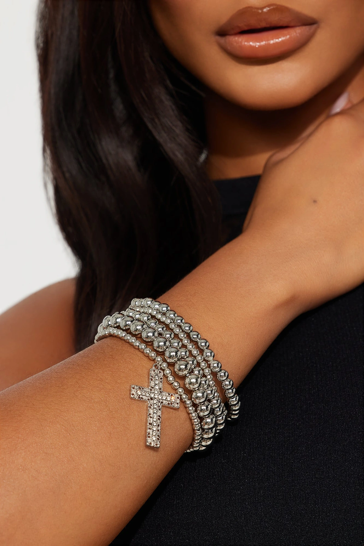 Saint Mary 5 Piece Bracelet Set - Silver — Prateado