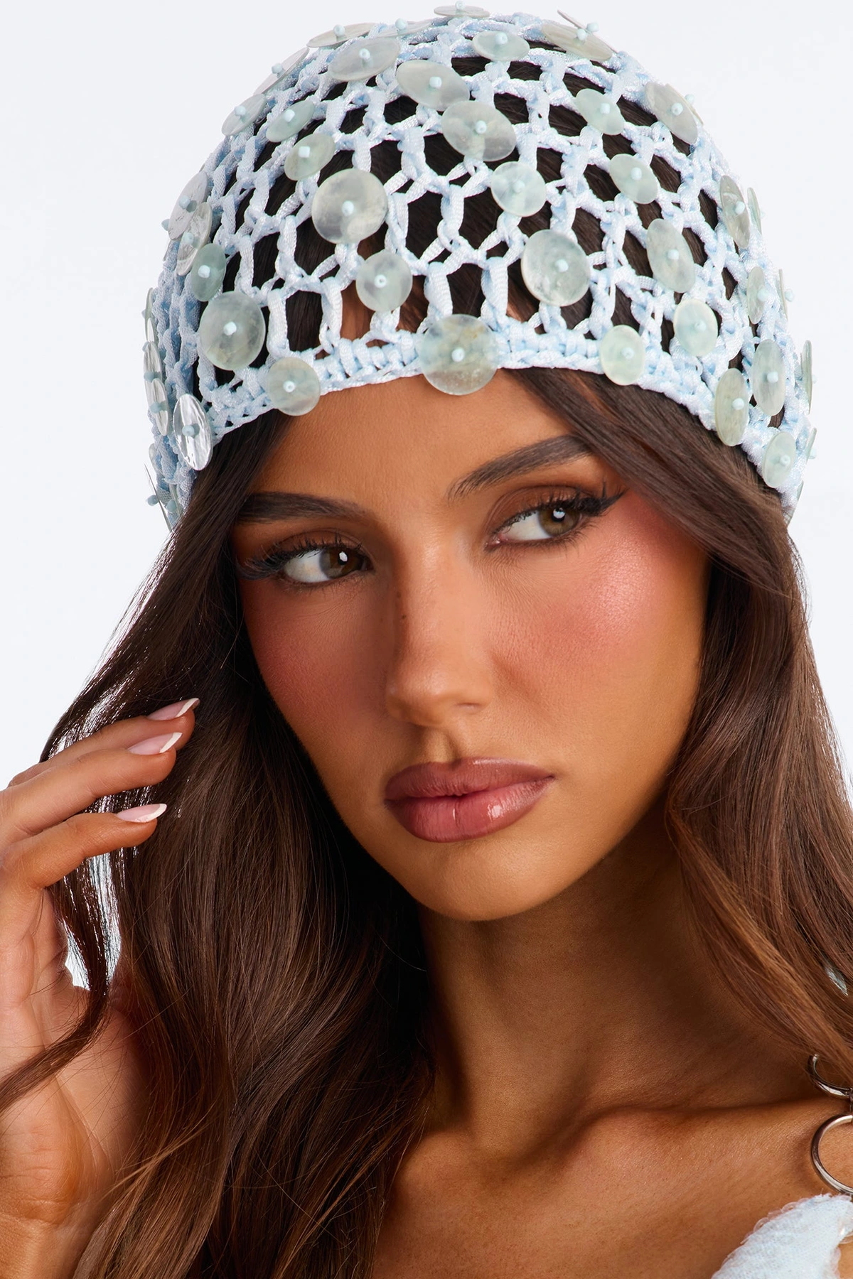 Deep Waters Crochet Beanie - Blue — Azul
