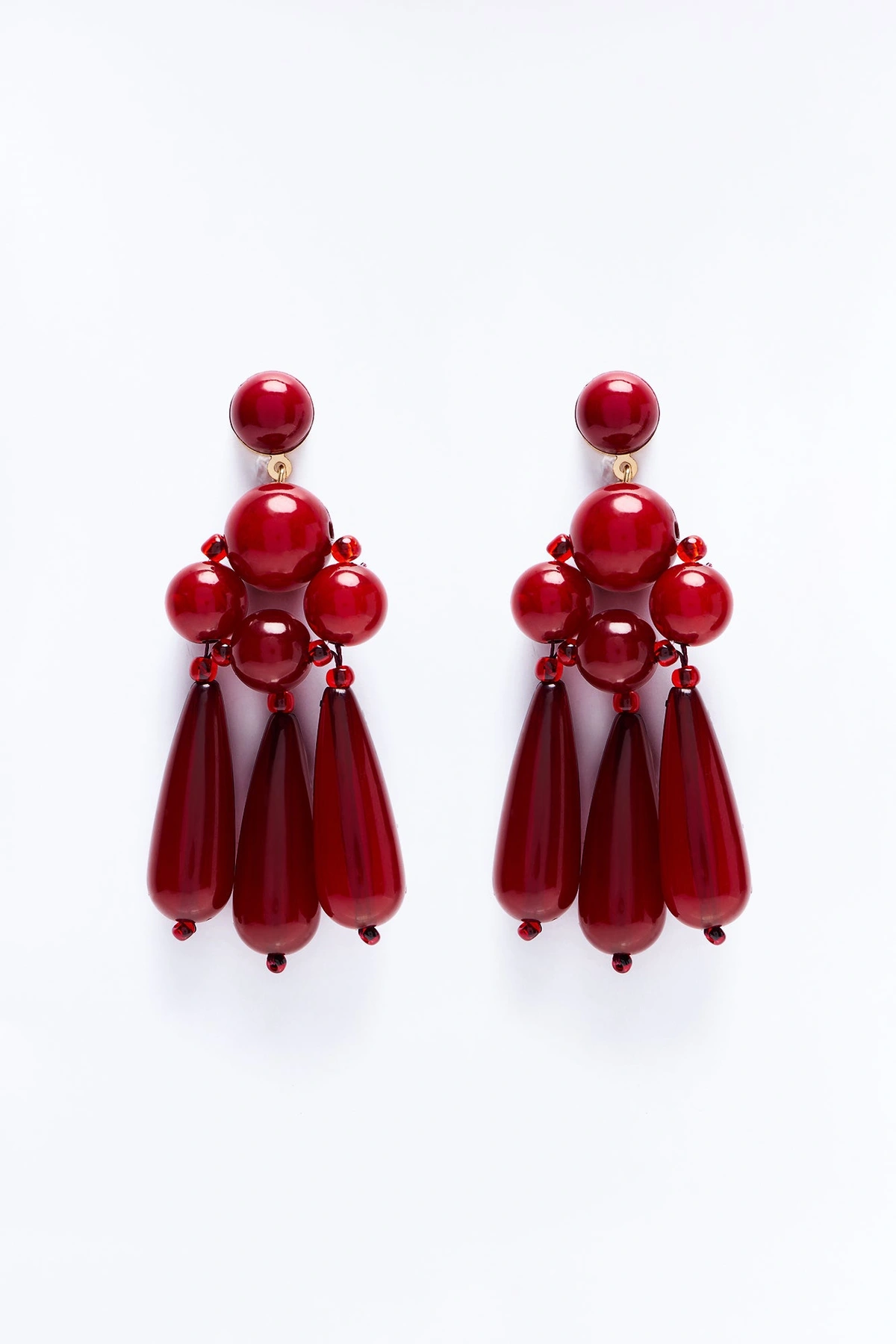 Resort Weekend Drop Earrings - Burgundy — Bordô