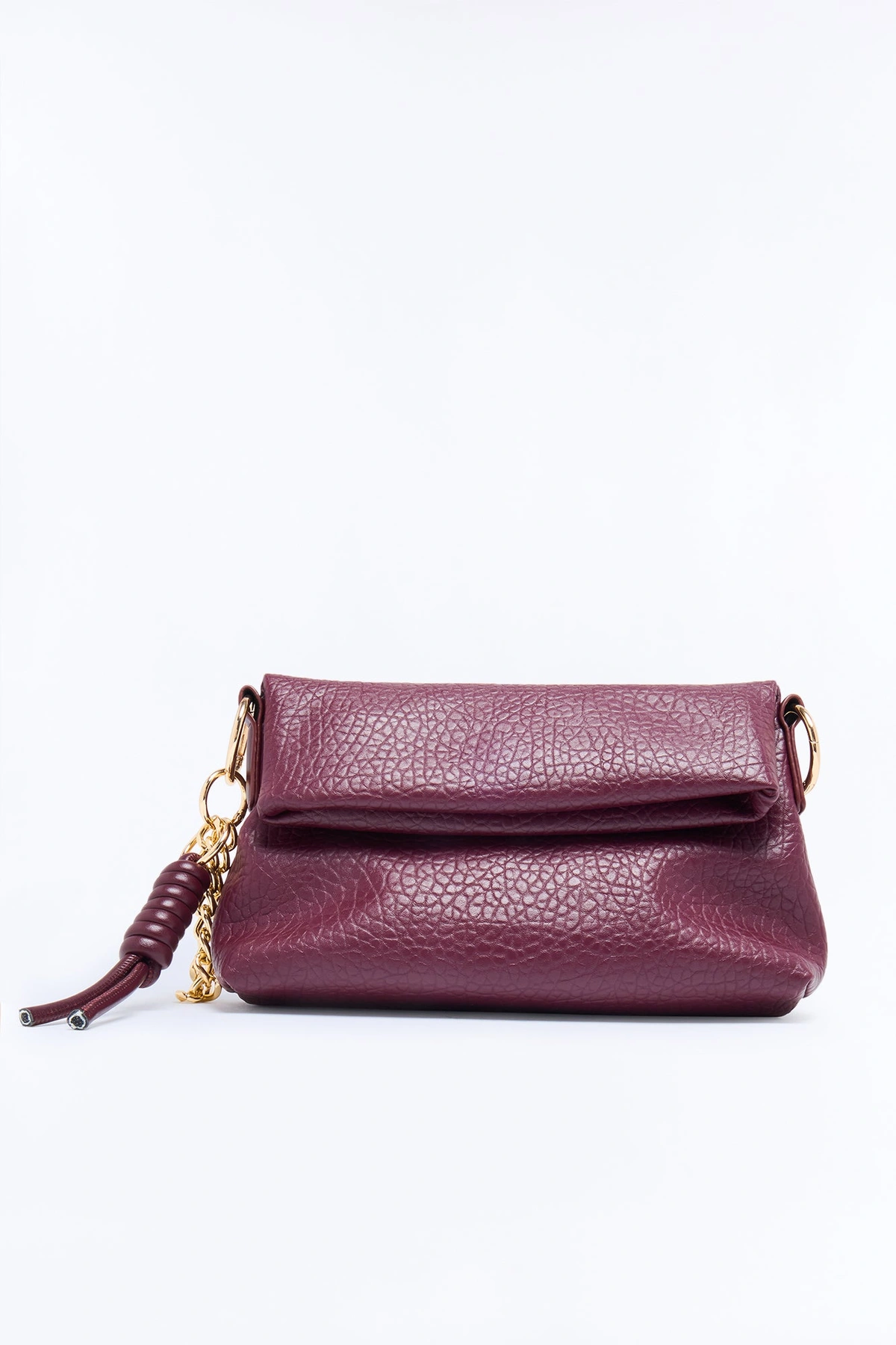 Really Like That Faux Leather Shoulder Bag - Burgundy — Bordô