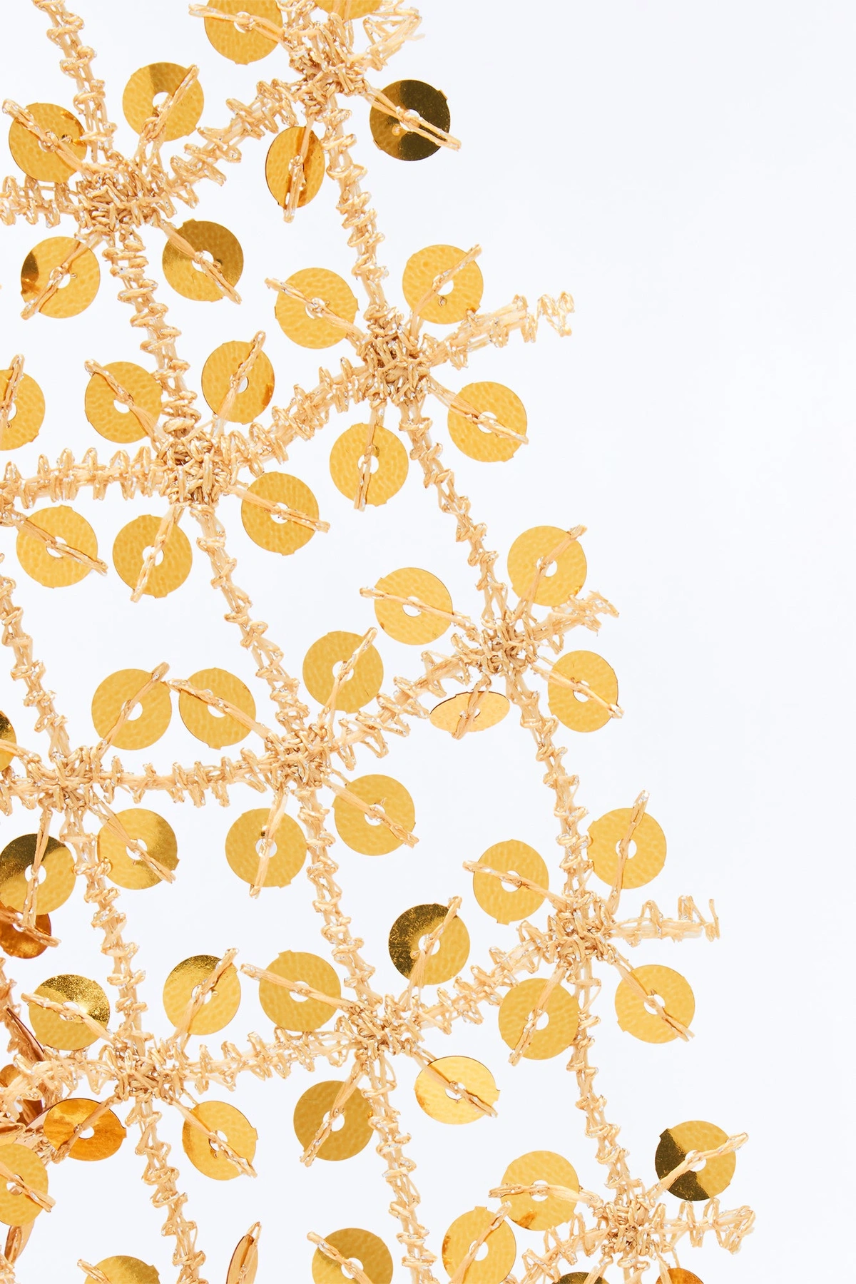 Flashing Lights Skinny Sequin Scarf - Gold — Dourado