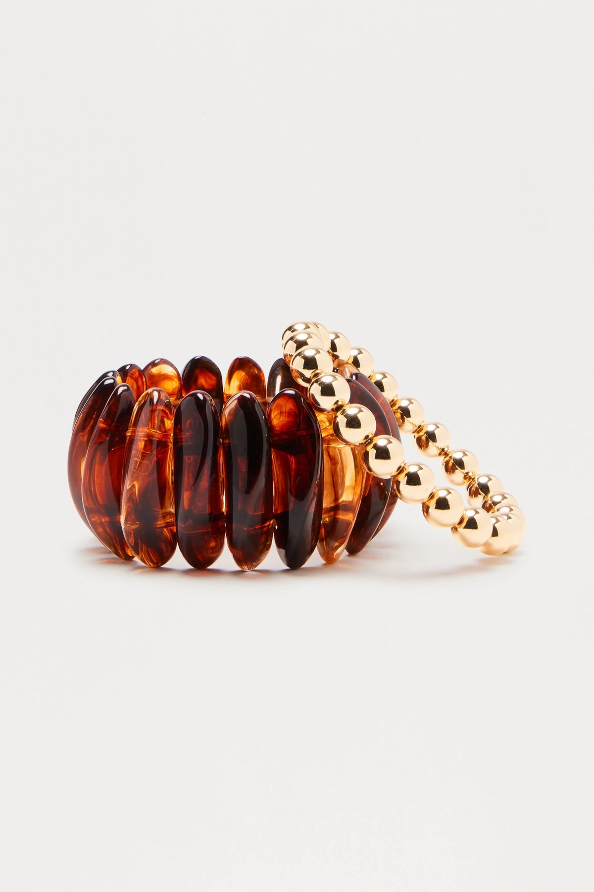Tranquility 2 Piece Bracelet Set - Gold/Brown — Dourado/Castanho