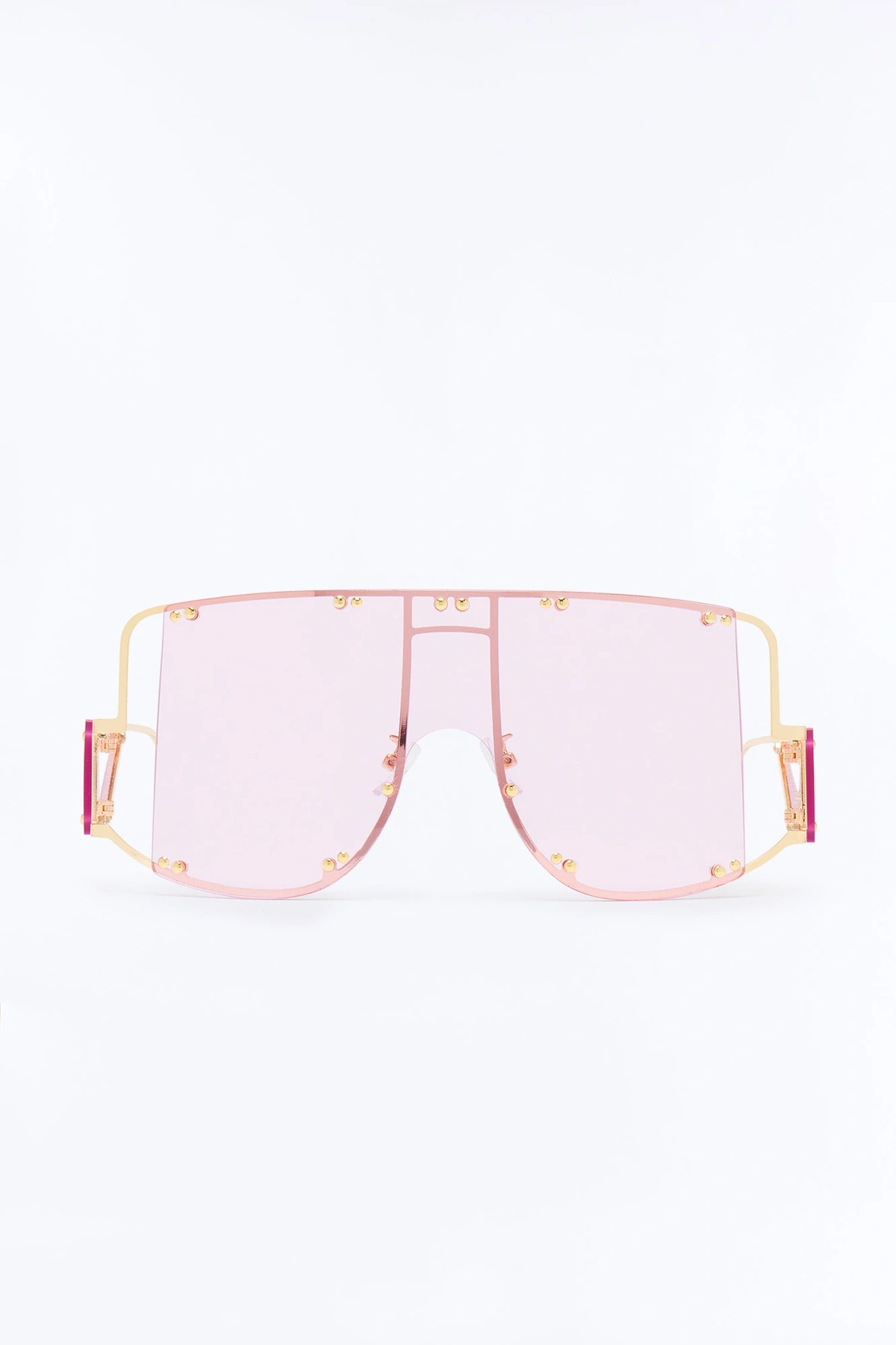 Drama Mode Sunglasses - Gold/Pink — Dourado/Rosa