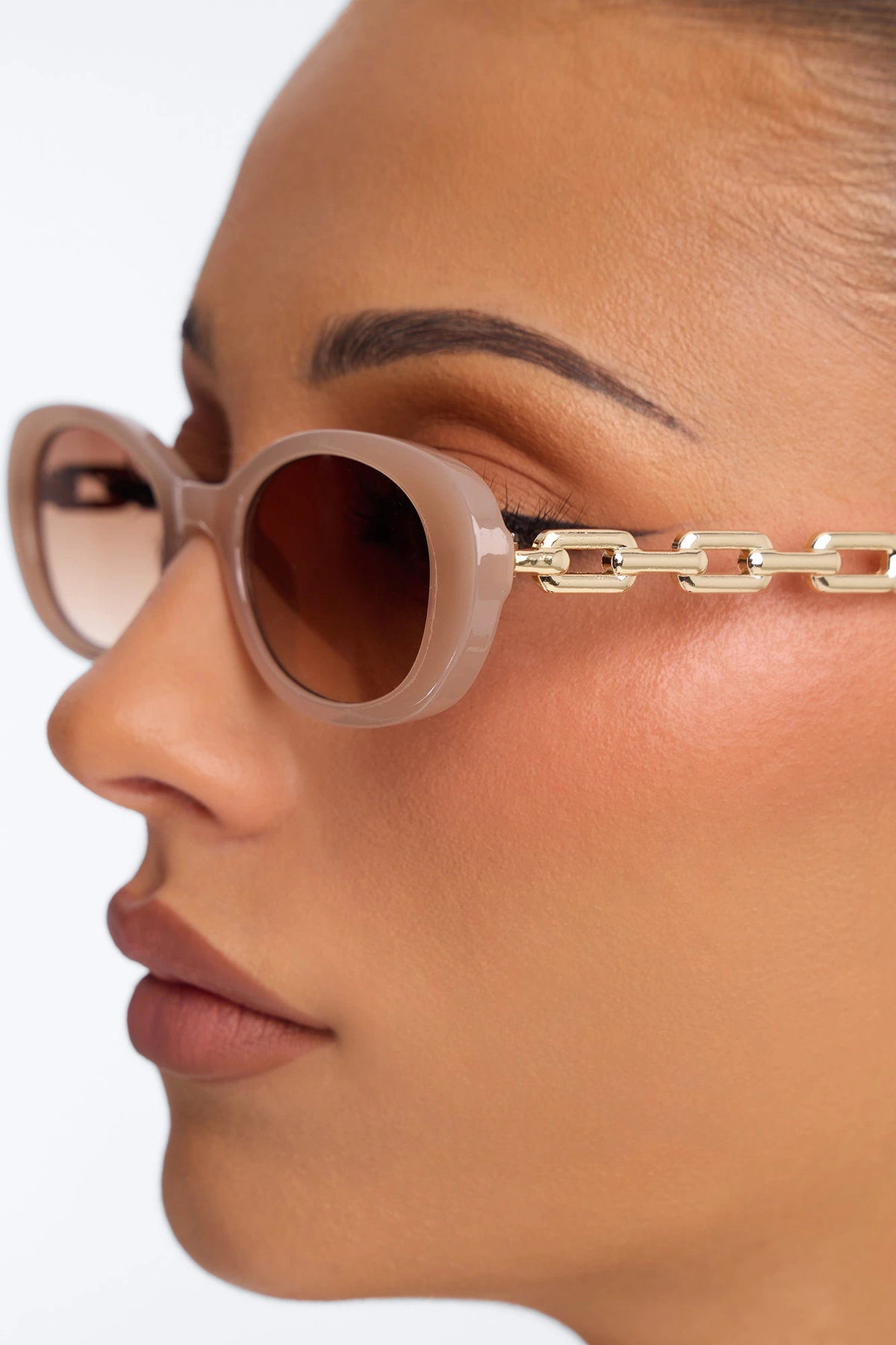 Let's Link Later Sunglasses - Beige — Bege