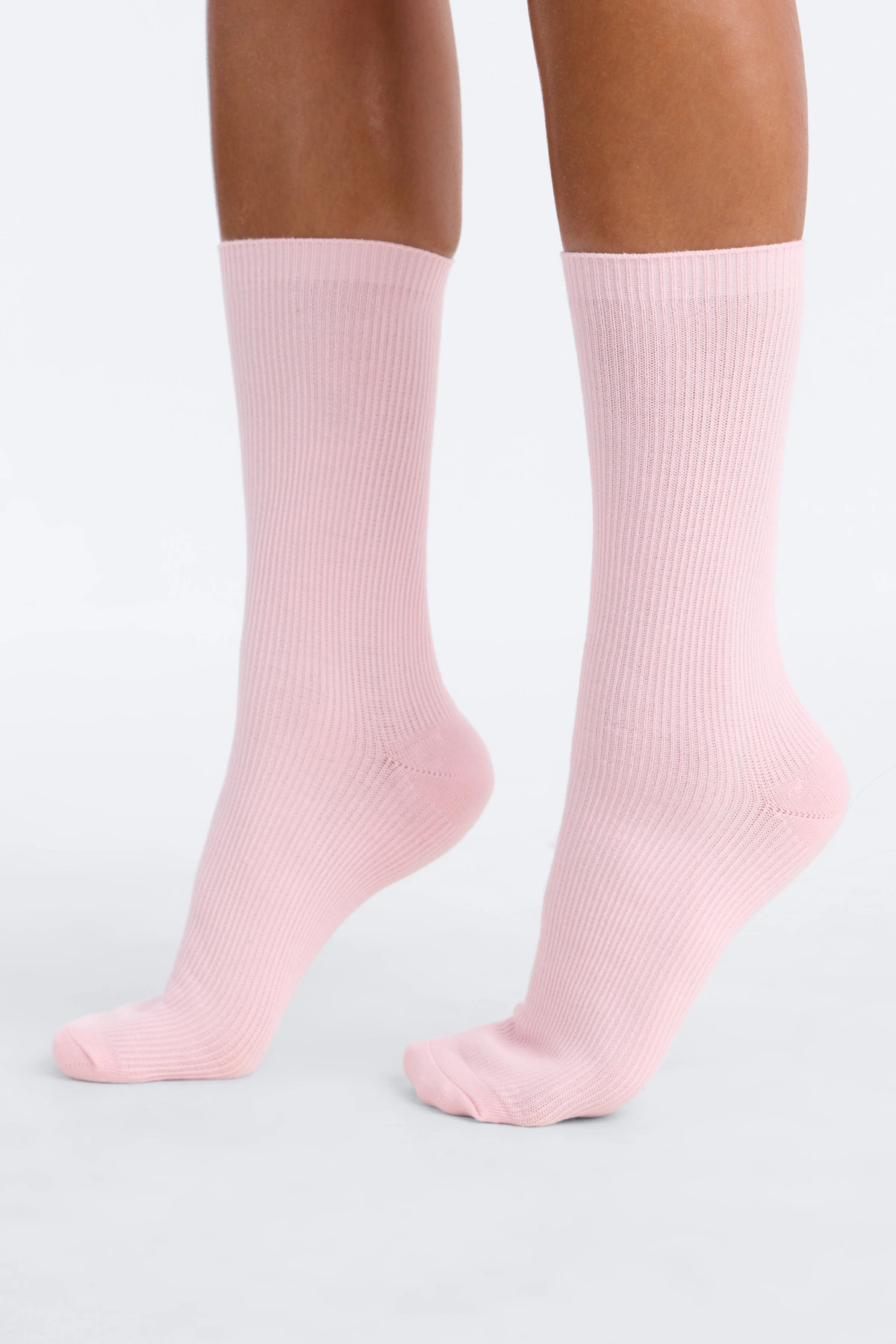 6 Pack Ribbed Socks - Pink/combo — Rosa/combinação