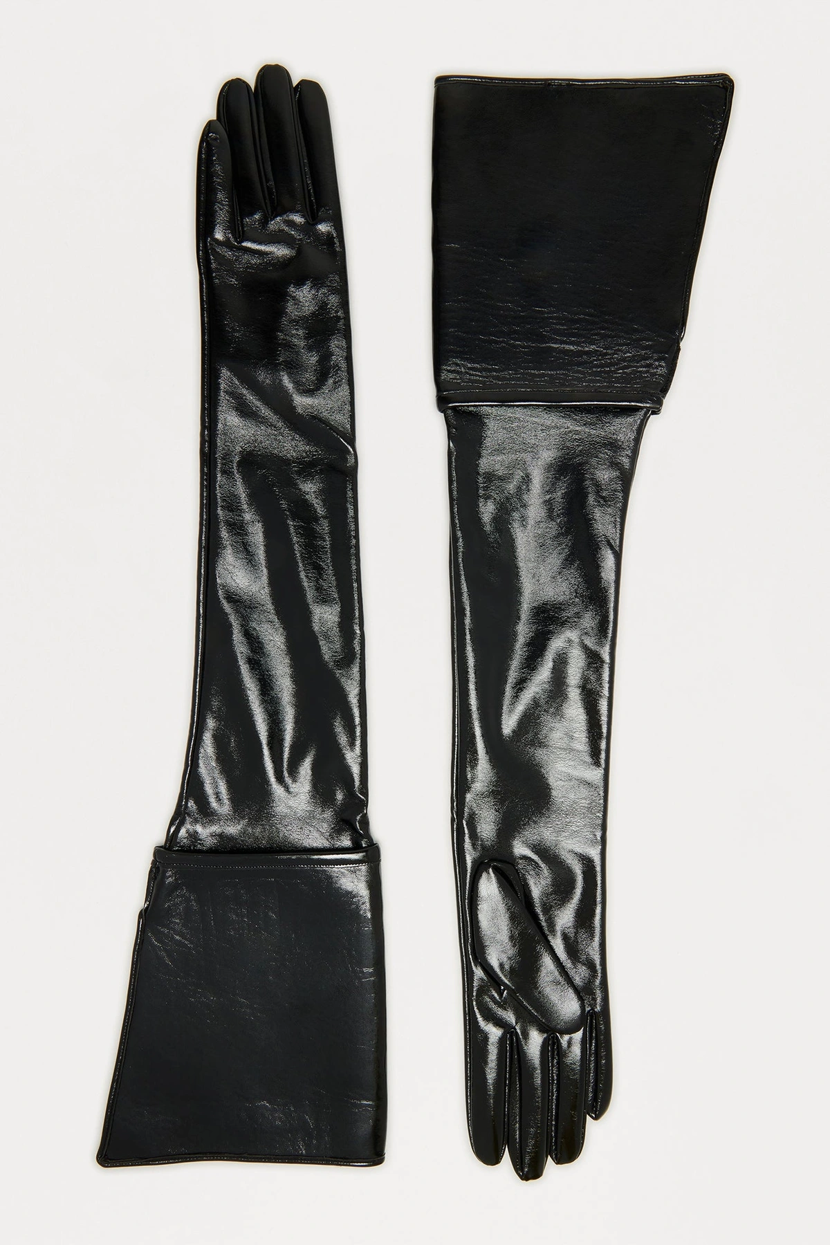 Glove Story Faux Leather Gloves - Black — Preto