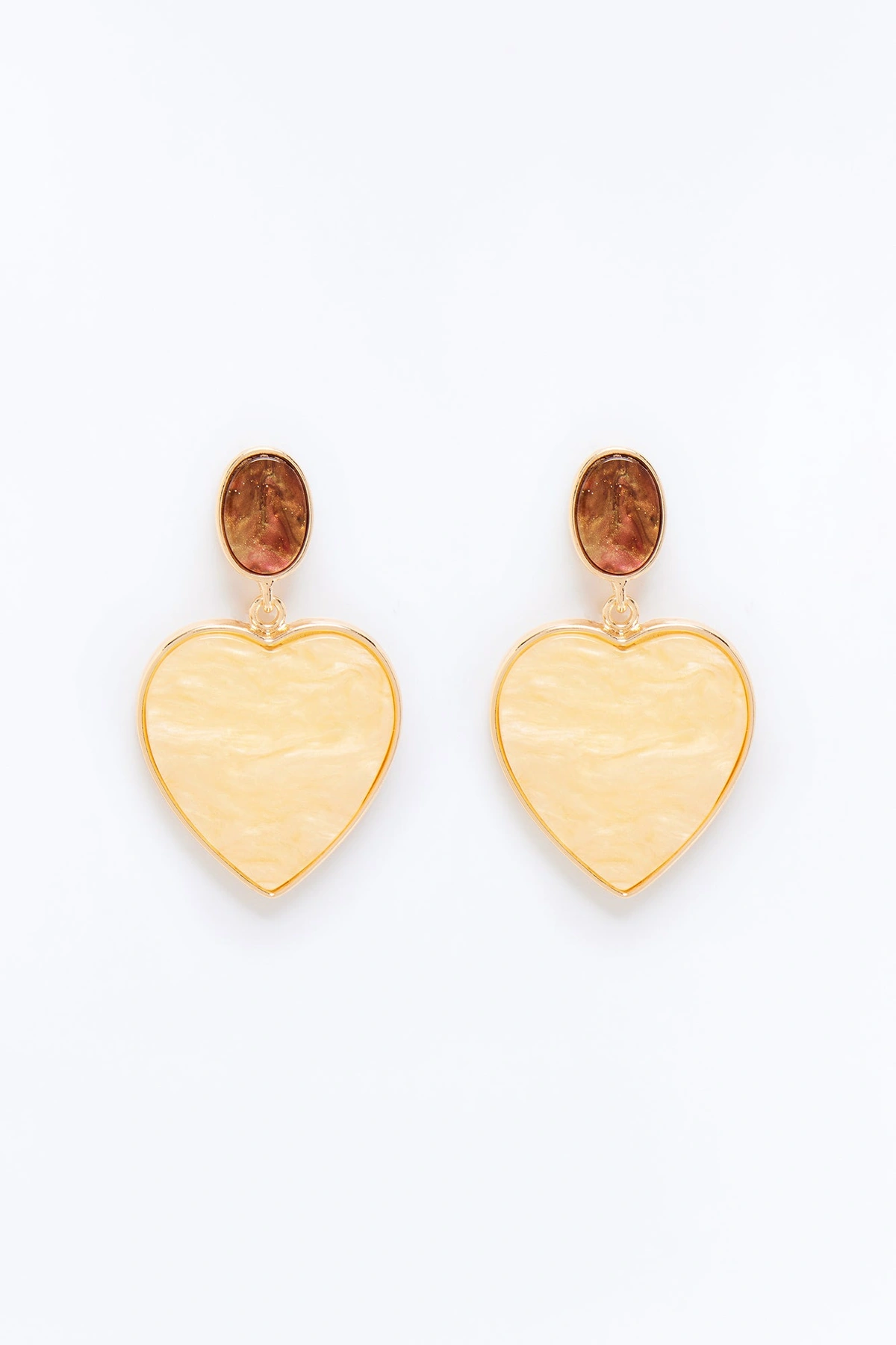 Promise Me Heart Earrings - Nude/combo — Nude/combinação