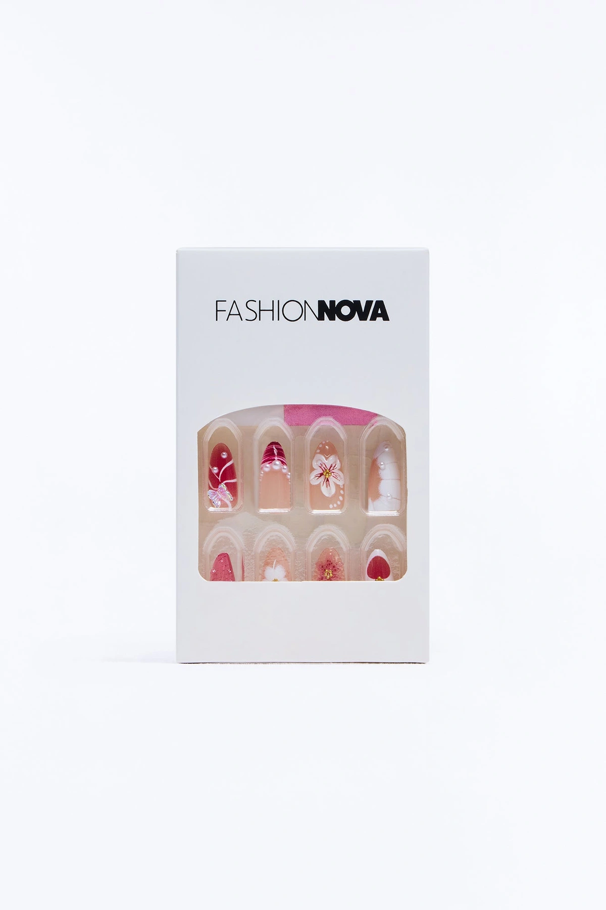 Floral Fantasy Press On Nail Set - Pink/combo — Rosa/combinação