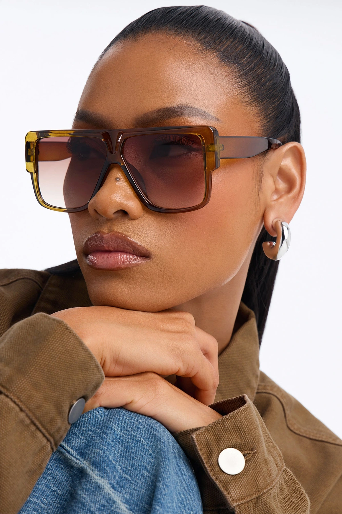Fast Lane Sunglasses - Olive — Verde-azeitona