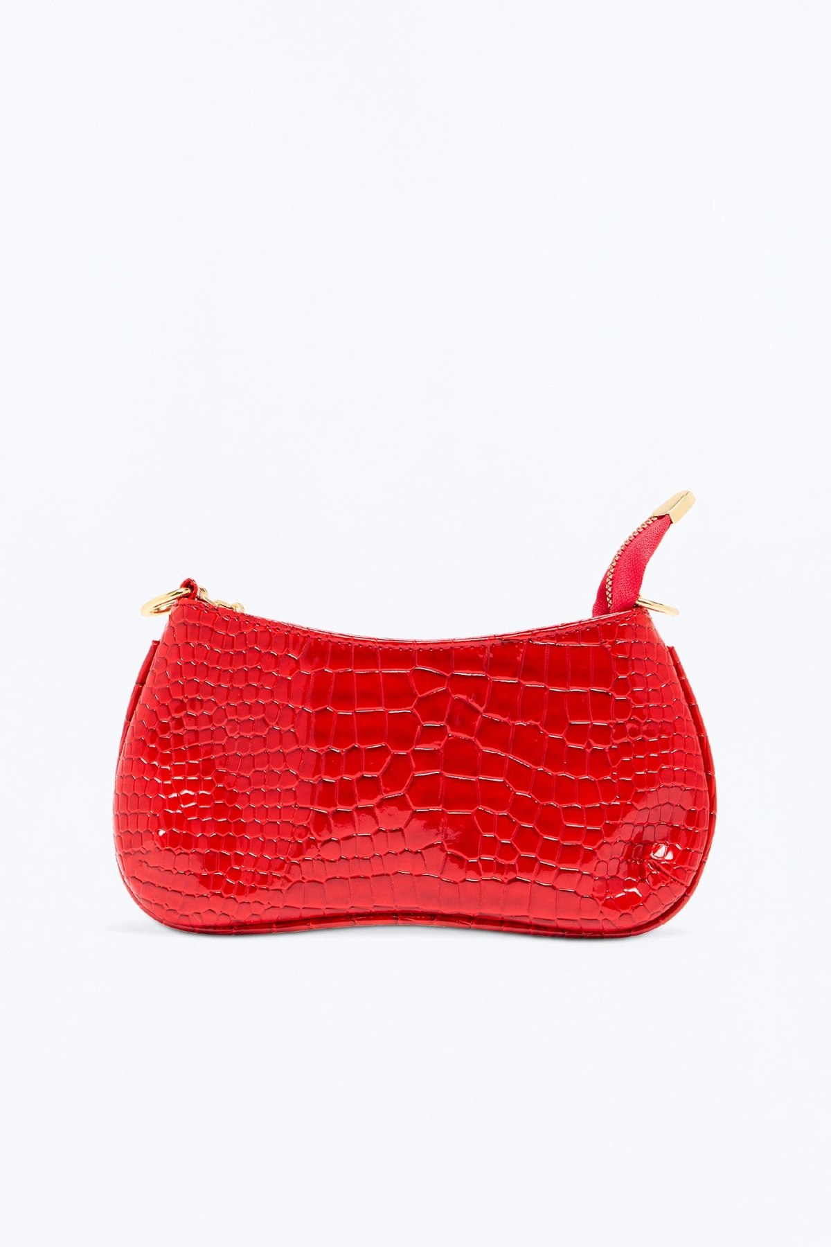 Reptile Runway Embossed Croc Handbag - Red — Vermelho