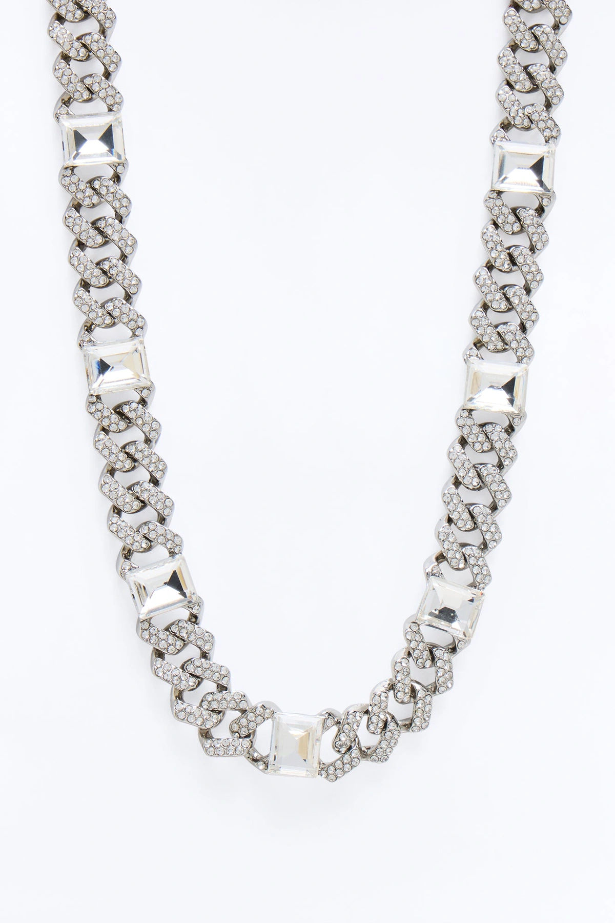 Iced Out Mami Necklace - Silver — Prateado