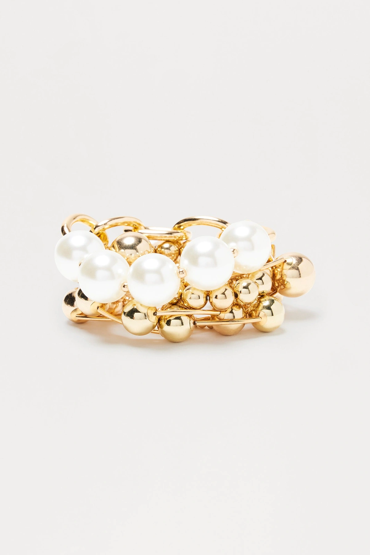 Lori Pearl Beaded 7 Piece Bracelet Set - Gold — Dourado
