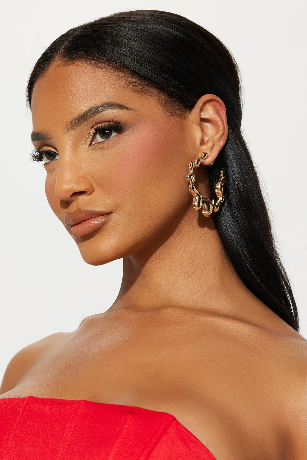 Extra Dimensional Hoop Earrings - Gold — Dourado