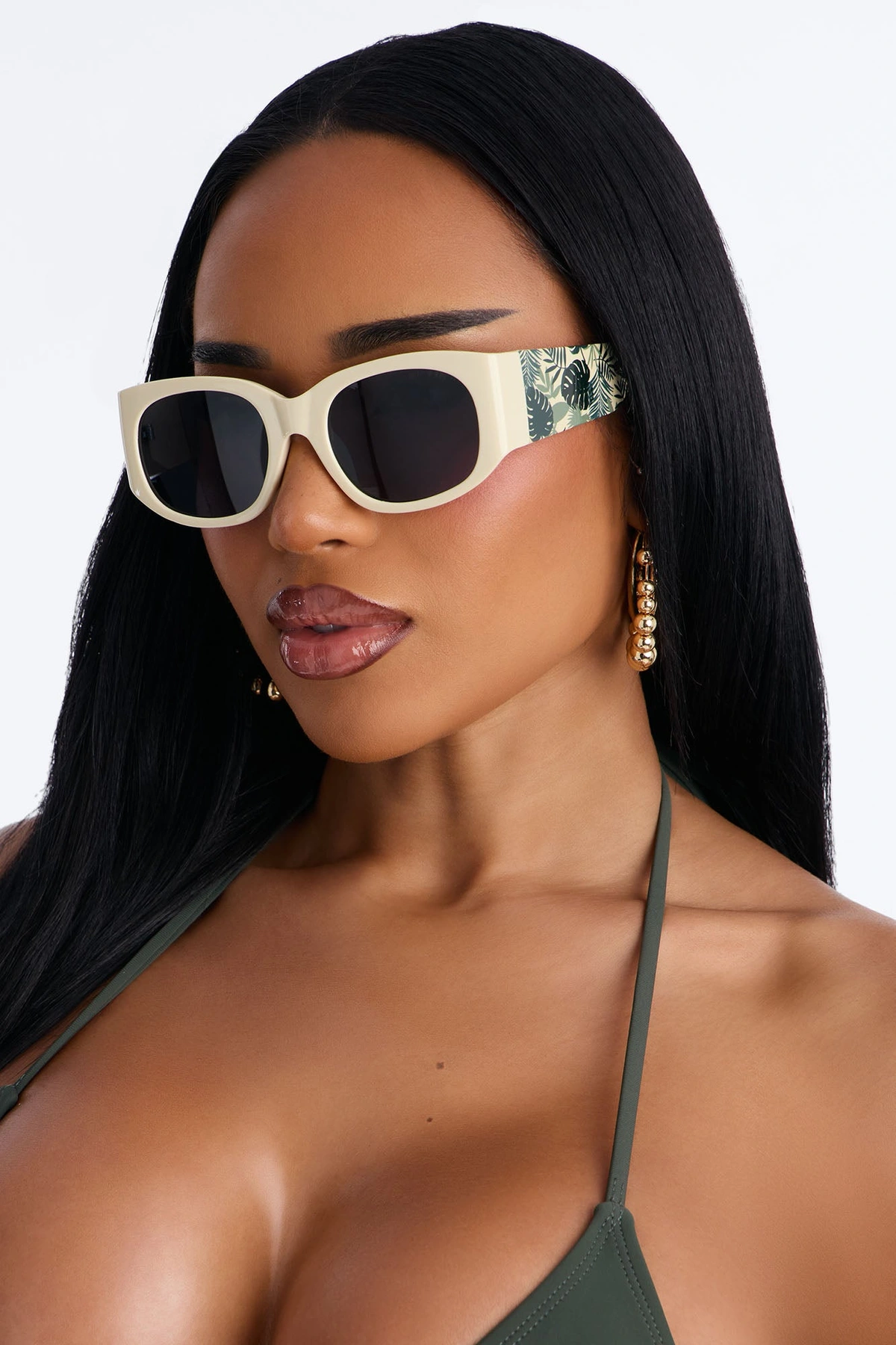 Tropical Vaycay Sunglasses - Cream — Creme